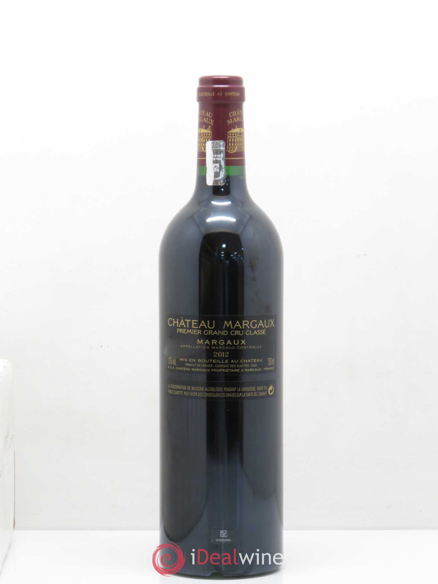 Château Margaux 1er Grand Cru Classé 2012 - Lot de 1 bouteille - 1