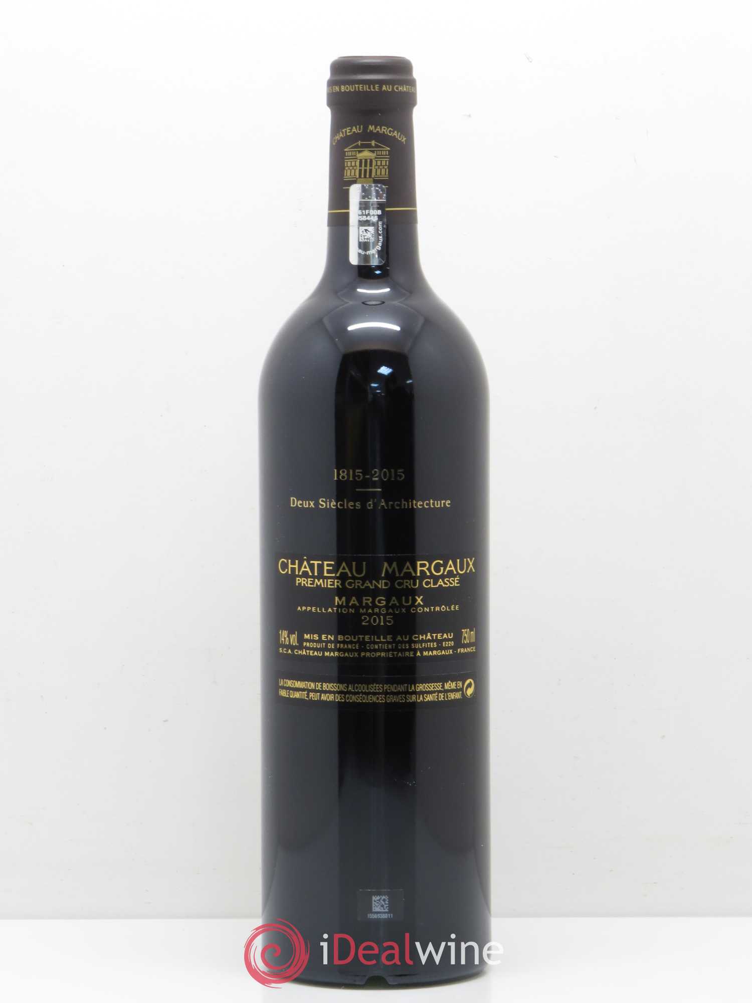 Château Margaux 1er Grand Cru Classé 2015 - Lot de 1 bouteille - 1
