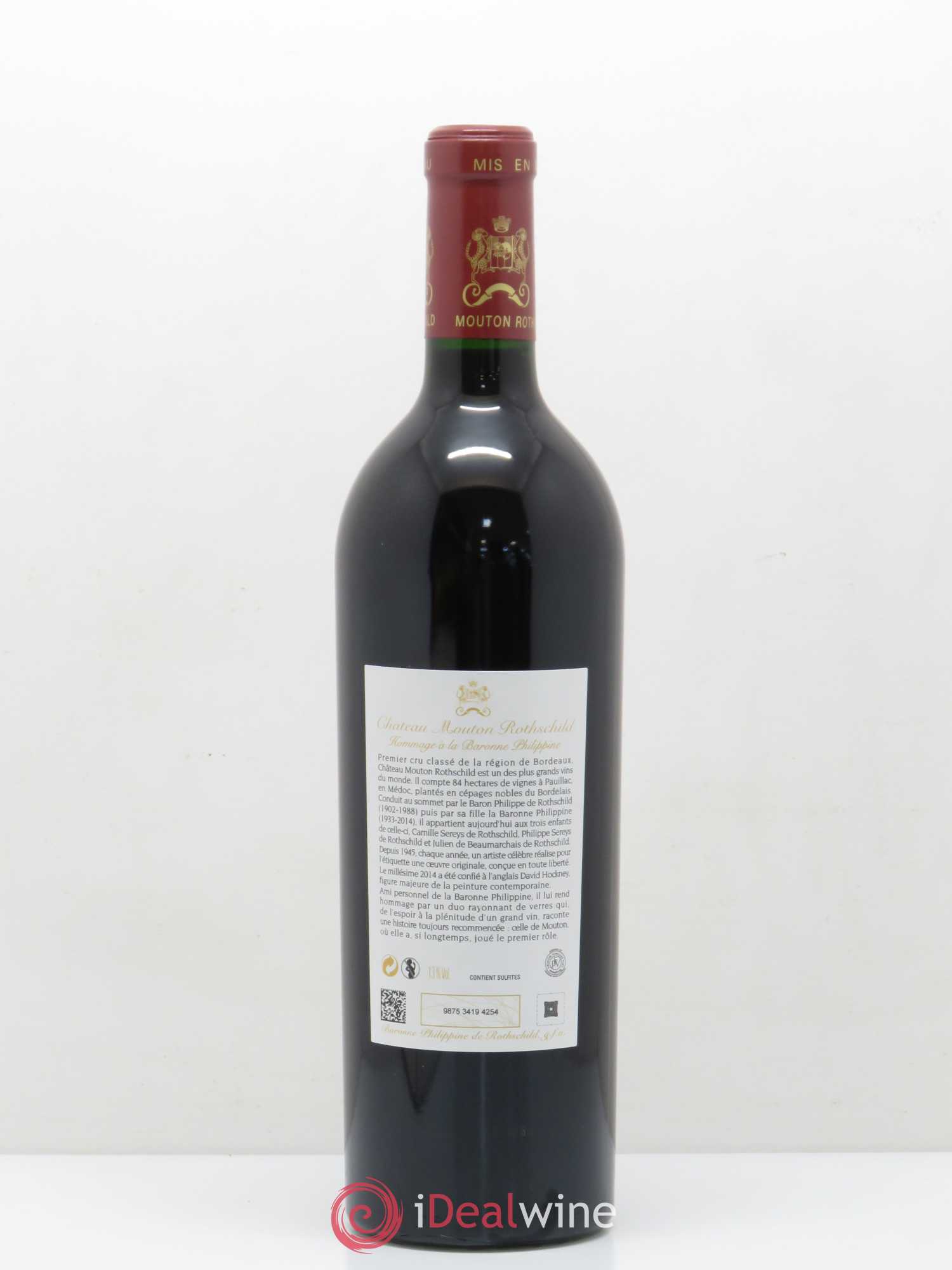 Château Mouton Rothschild 1er Grand Cru Classé 2014 - Lot de 1 bouteille - 1