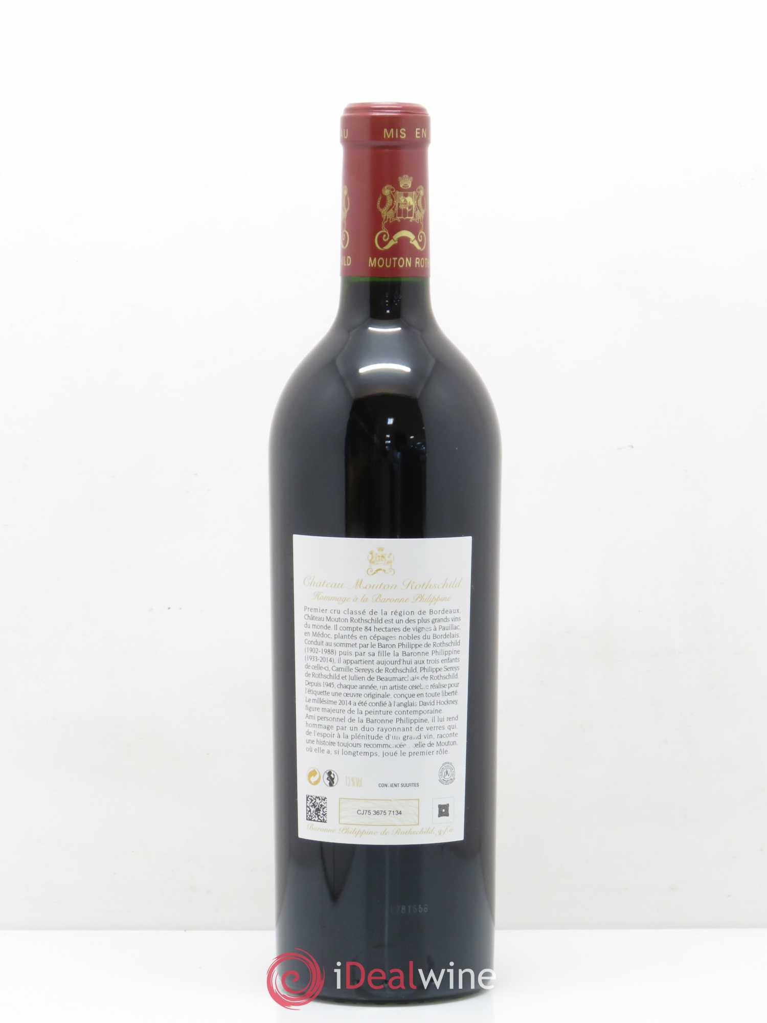Château Mouton Rothschild 1er Grand Cru Classé 2014 - Lot de 1 bouteille - 1