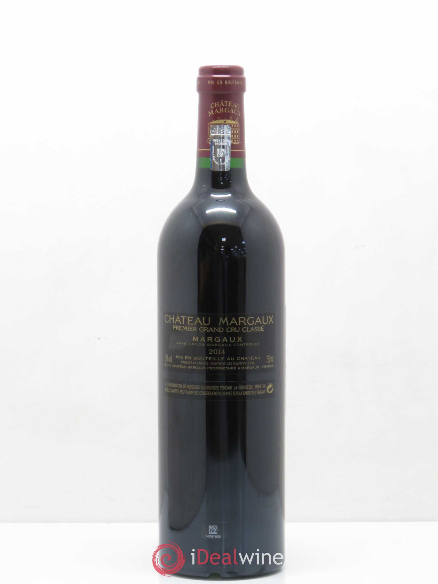Château Margaux 1er Grand Cru Classé 2014 - Lot de 1 bouteille - 1