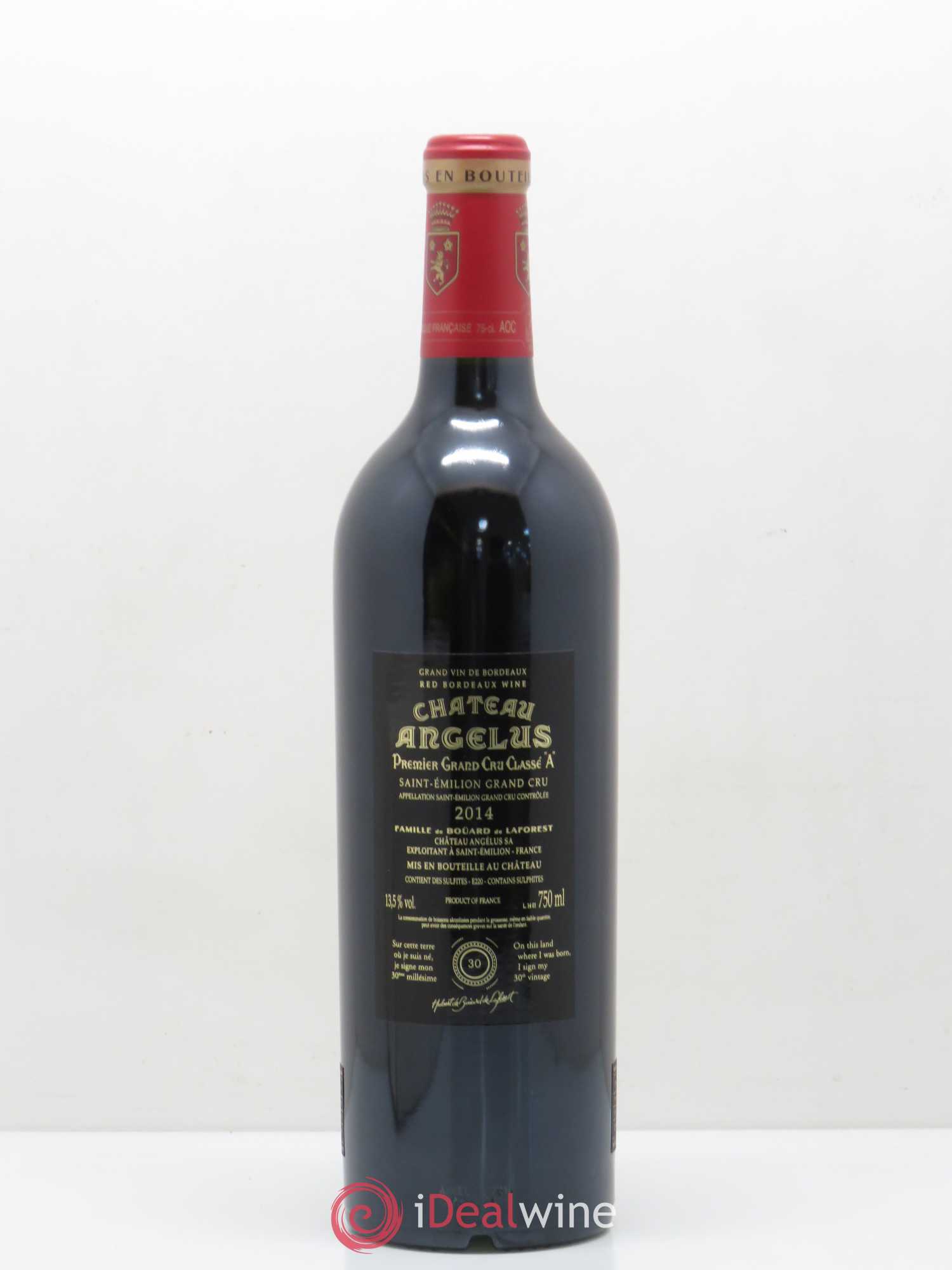 Château Angélus 1er Grand Cru Classé A 2014 - Lot de 1 bouteille - 1