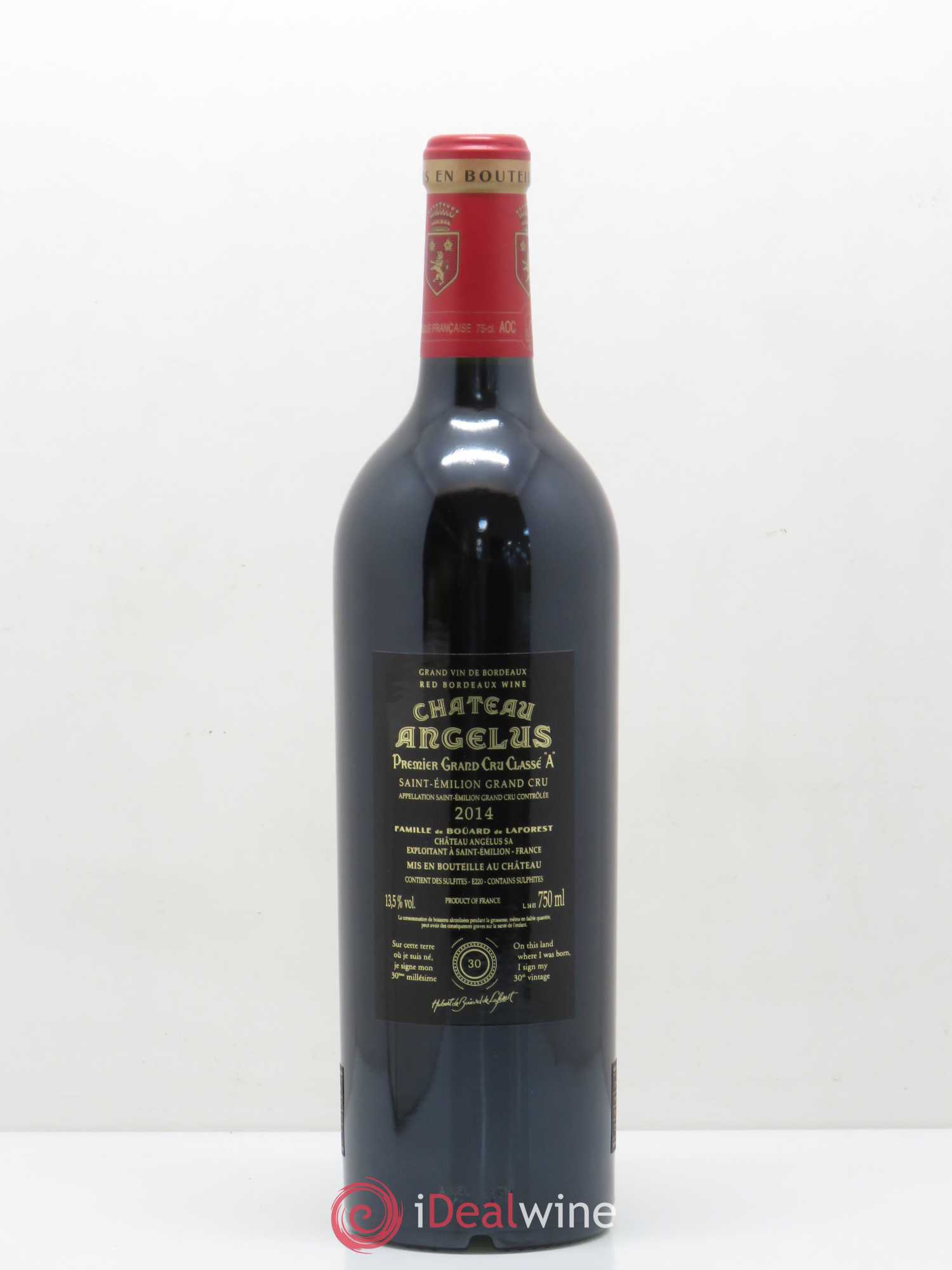 Château Angélus 1er Grand Cru Classé A 2014 - Lot de 1 bouteille - 1