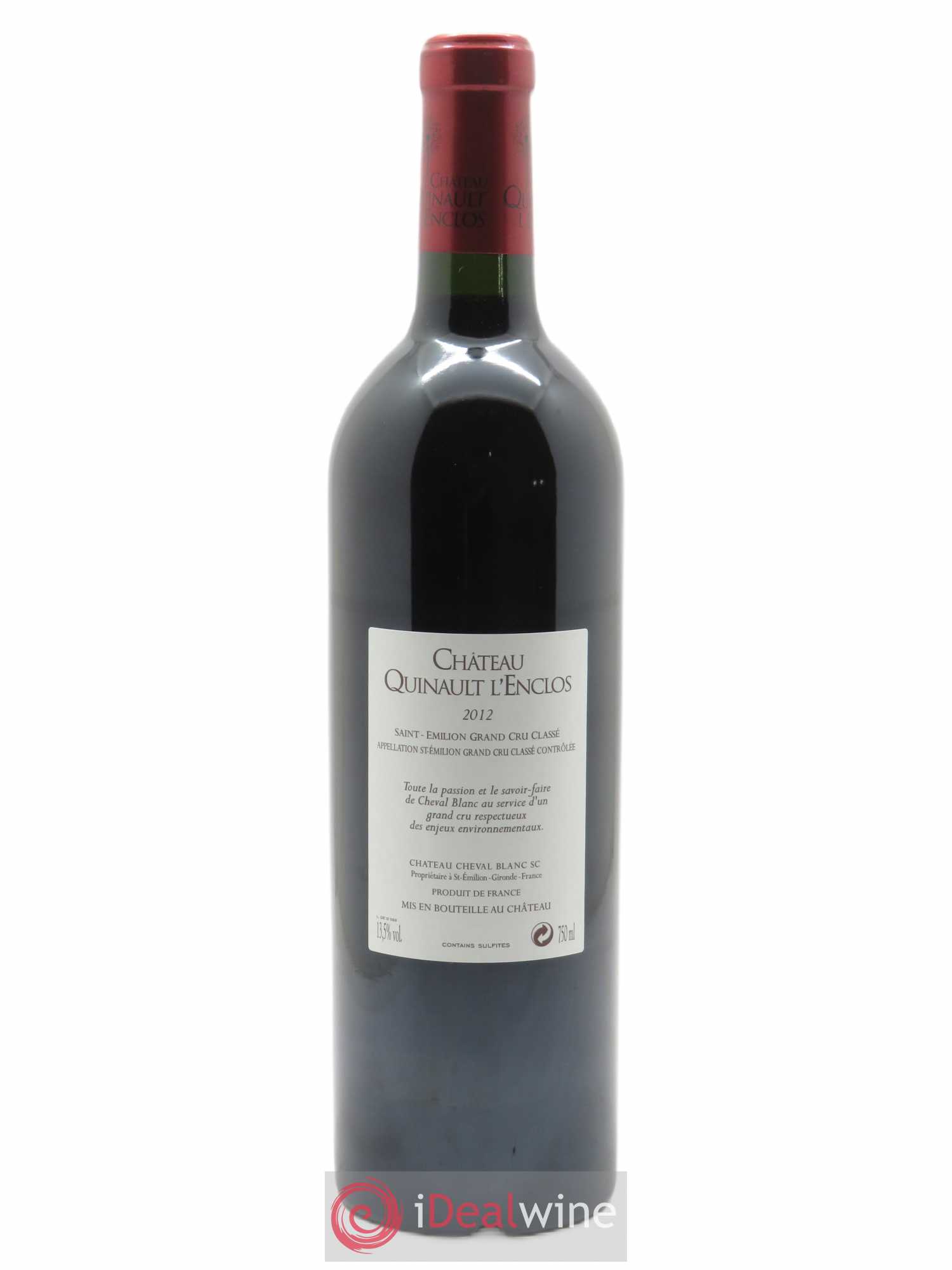 Château Quinault L'Enclos 2012 - Lot of 1 bottle - 1