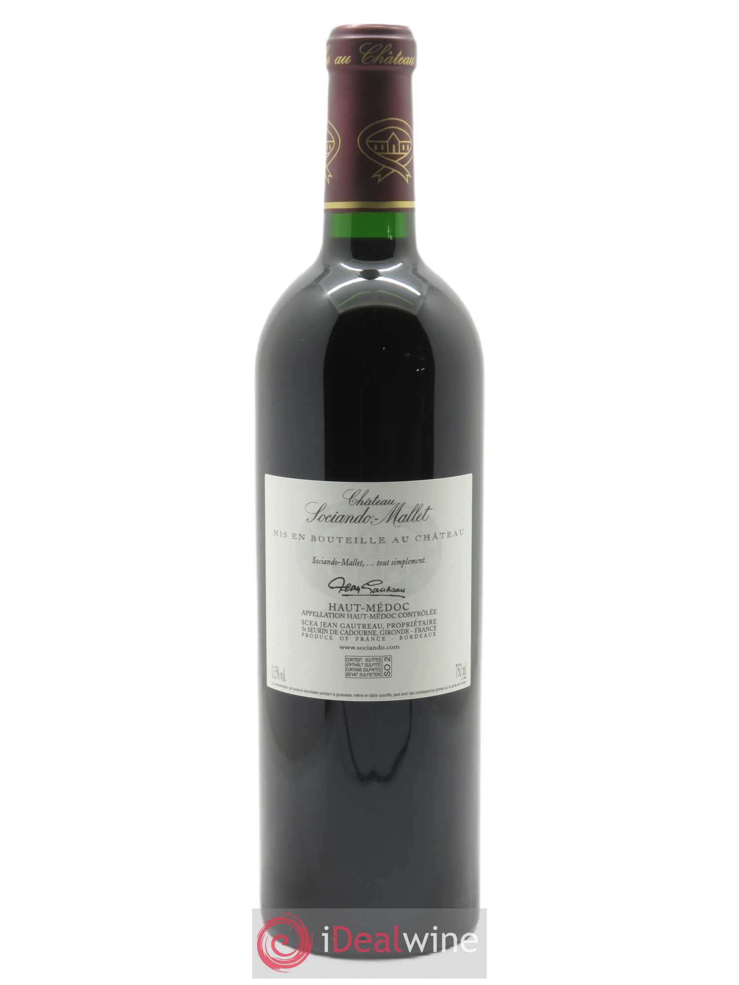 Château Sociando Mallet 2014 - Lot de 1 bouteille - 1