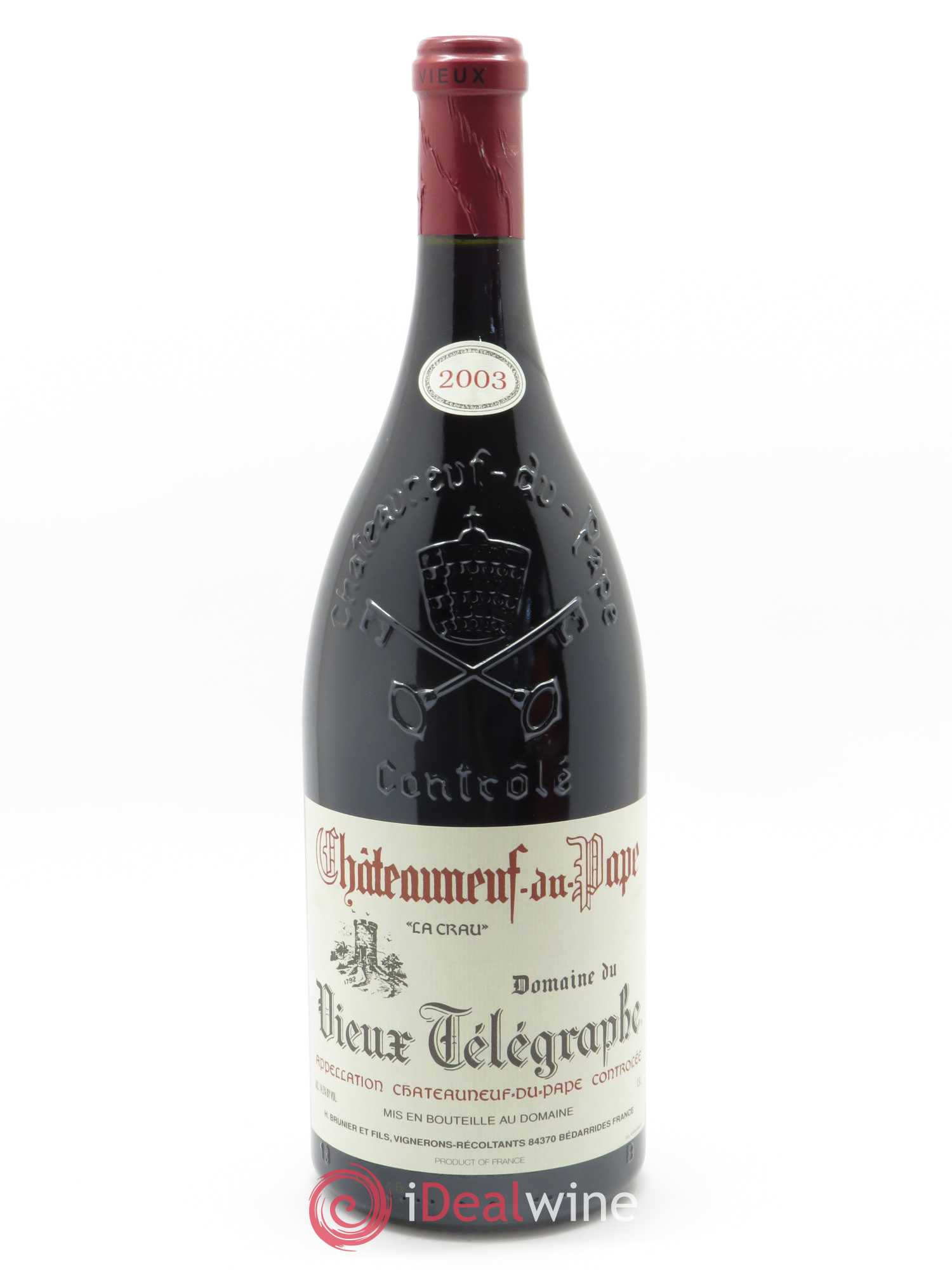 Châteauneuf-du-Pape Vieux Télégraphe (Domaine du) Vignobles Brunier 2003 - Lot de 1 magnum - 0