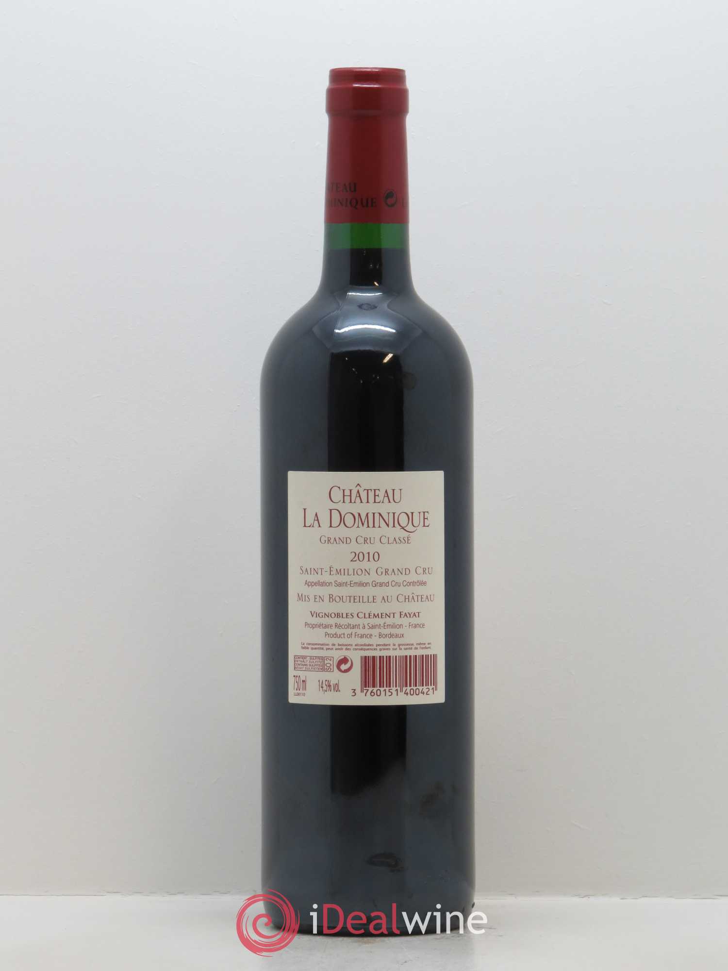Château la Dominique Grand Cru Classé 2010 - Lot de 1 bouteille - 1