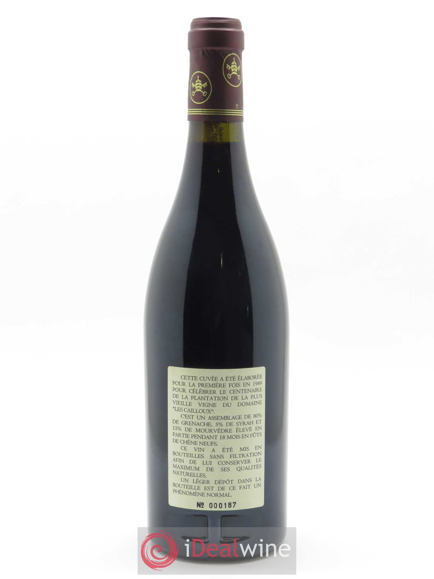 Châteauneuf-du-Pape Les Cailloux Cuvée Centenaire André Brunel 2003 - Lot de 1 bouteille - 1