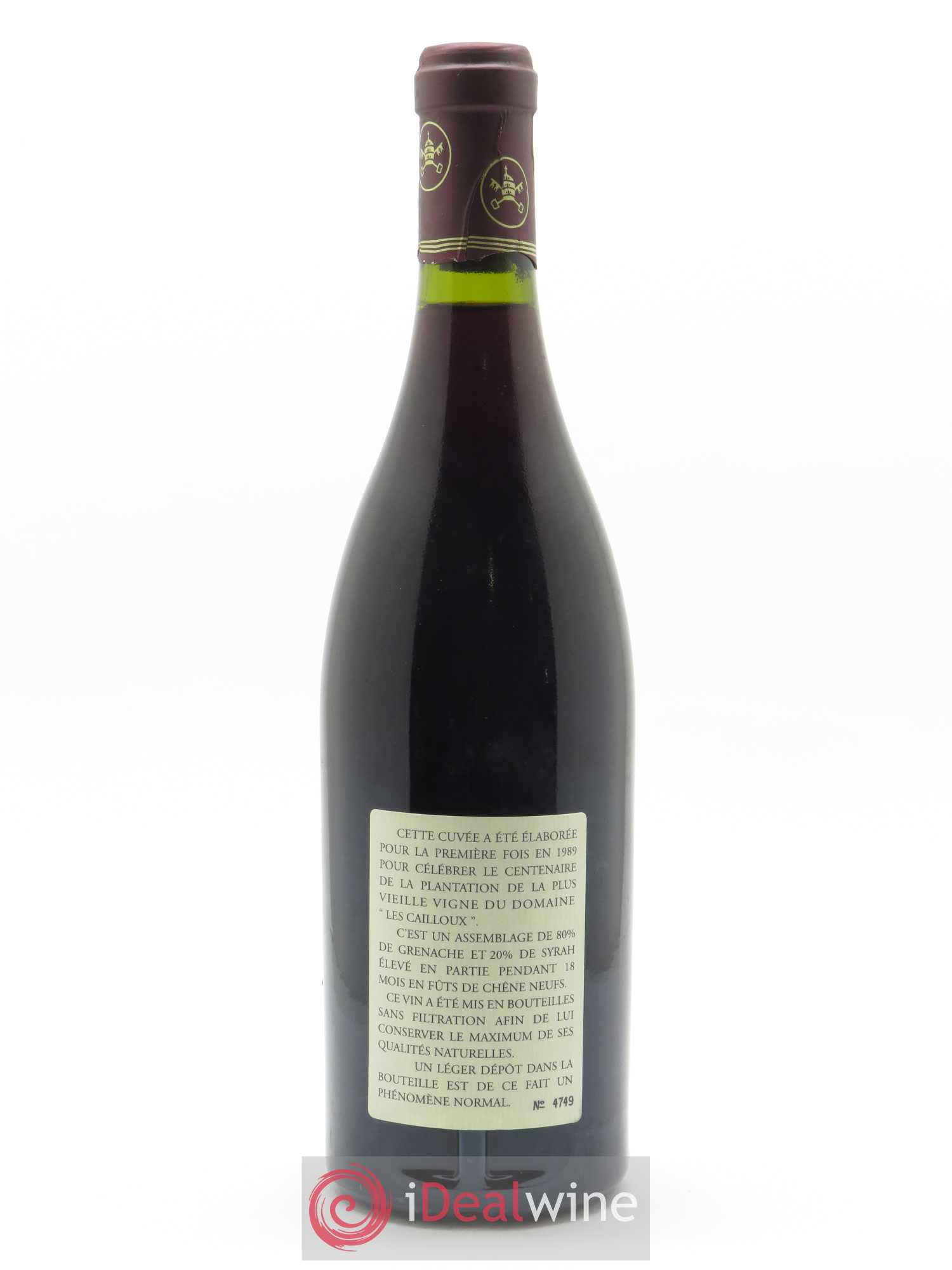 Châteauneuf-du-Pape Les Cailloux Cuvée Centenaire André Brunel 2001 - Lot de 1 bouteille - 1