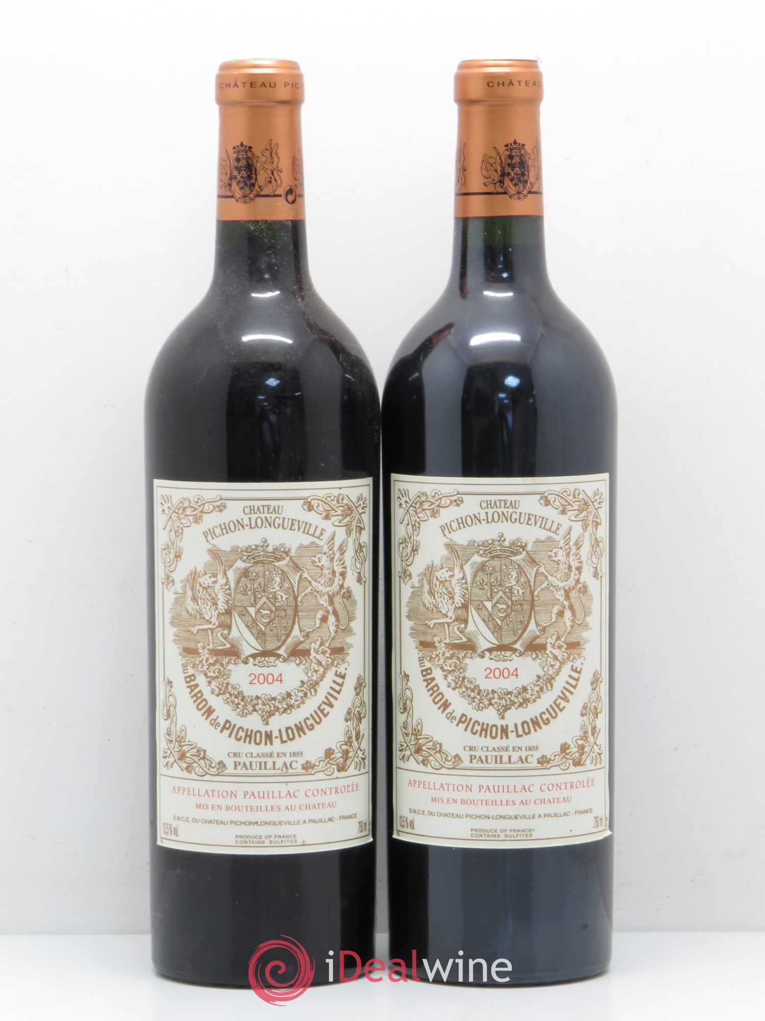 Pichon Longueville Baron 2ème Grand Cru Classé 2004 - Lot de 2 bouteilles - 0
