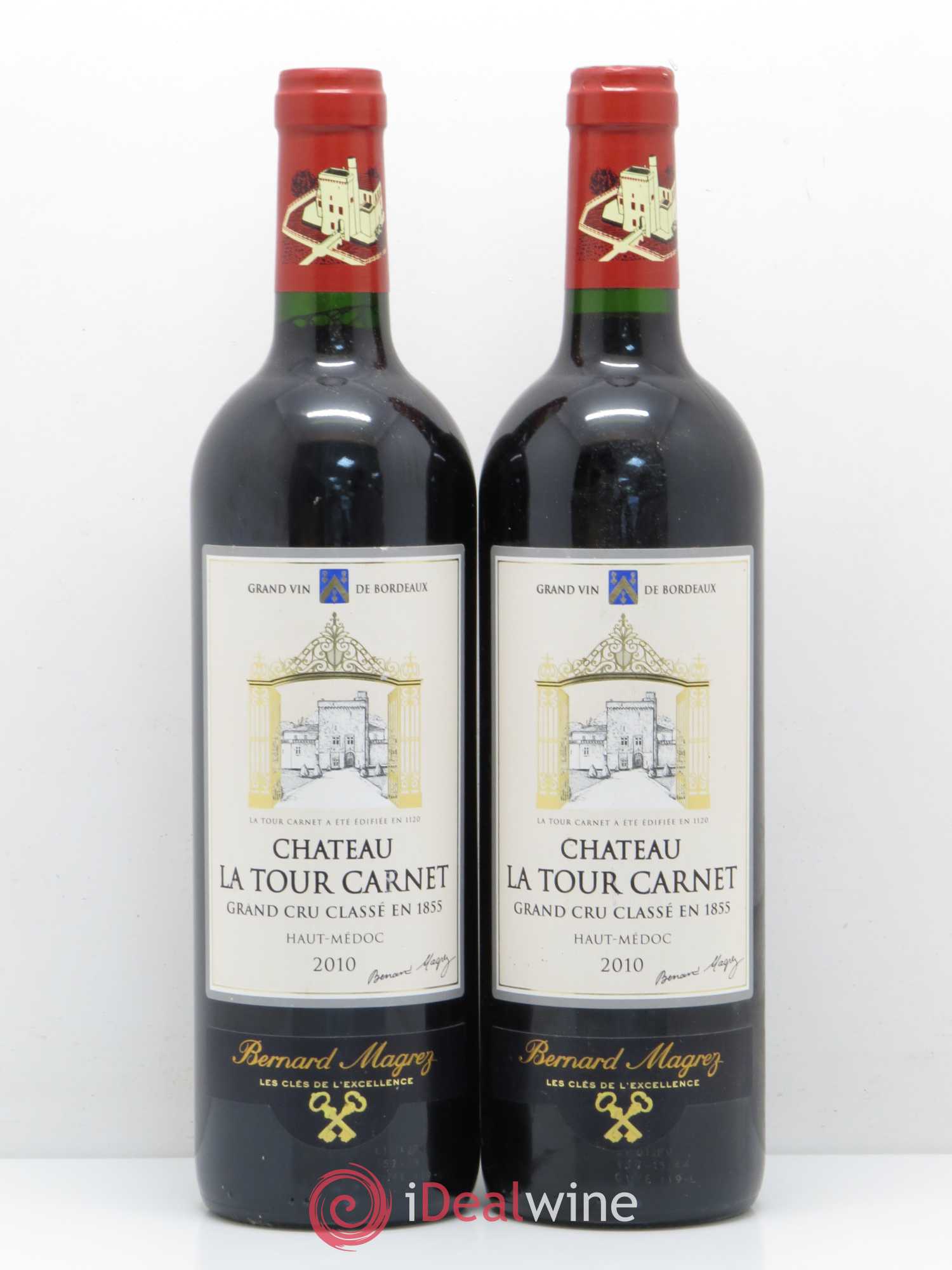 Château la Tour Carnet 4ème Grand Cru Classé 2010 - Lot de 2 bouteilles - 0
