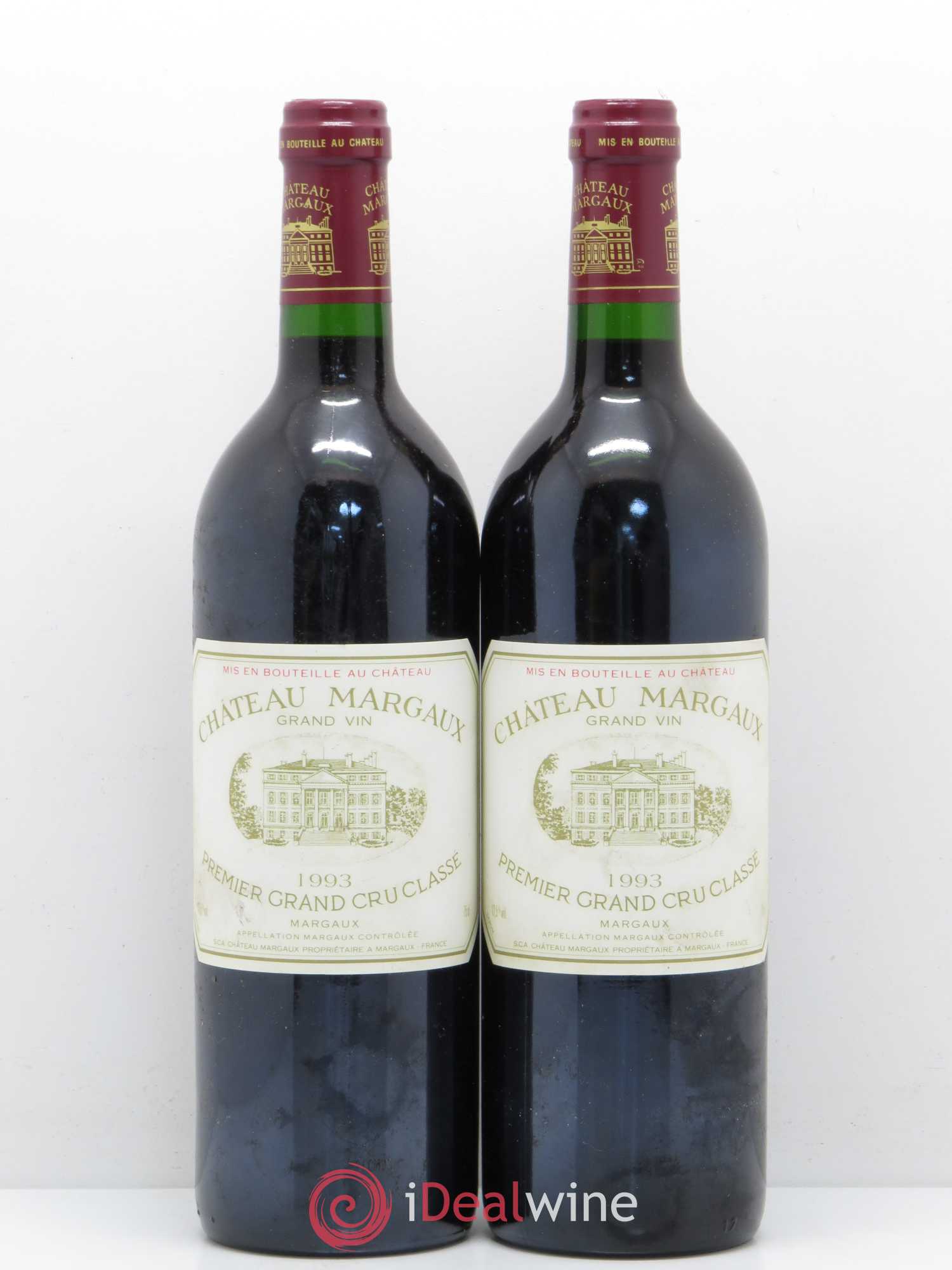 Château Margaux 1er Grand Cru Classé 1993 - Lot de 2 bouteilles - 0