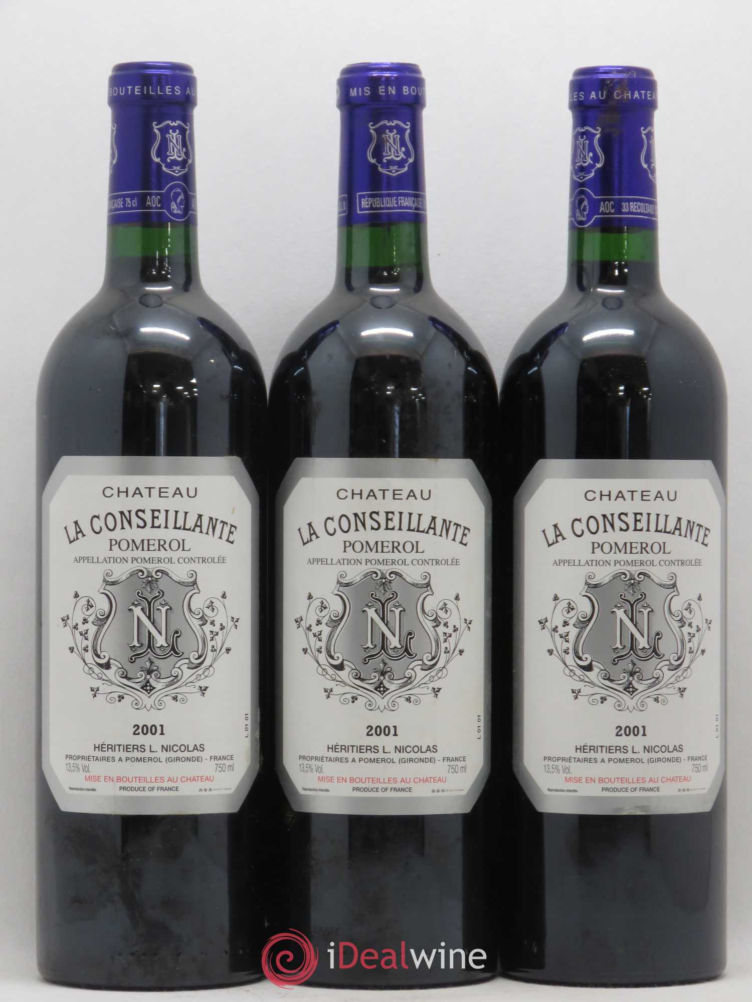 Château la Conseillante 2001 - Lot de 3 bouteilles - 0