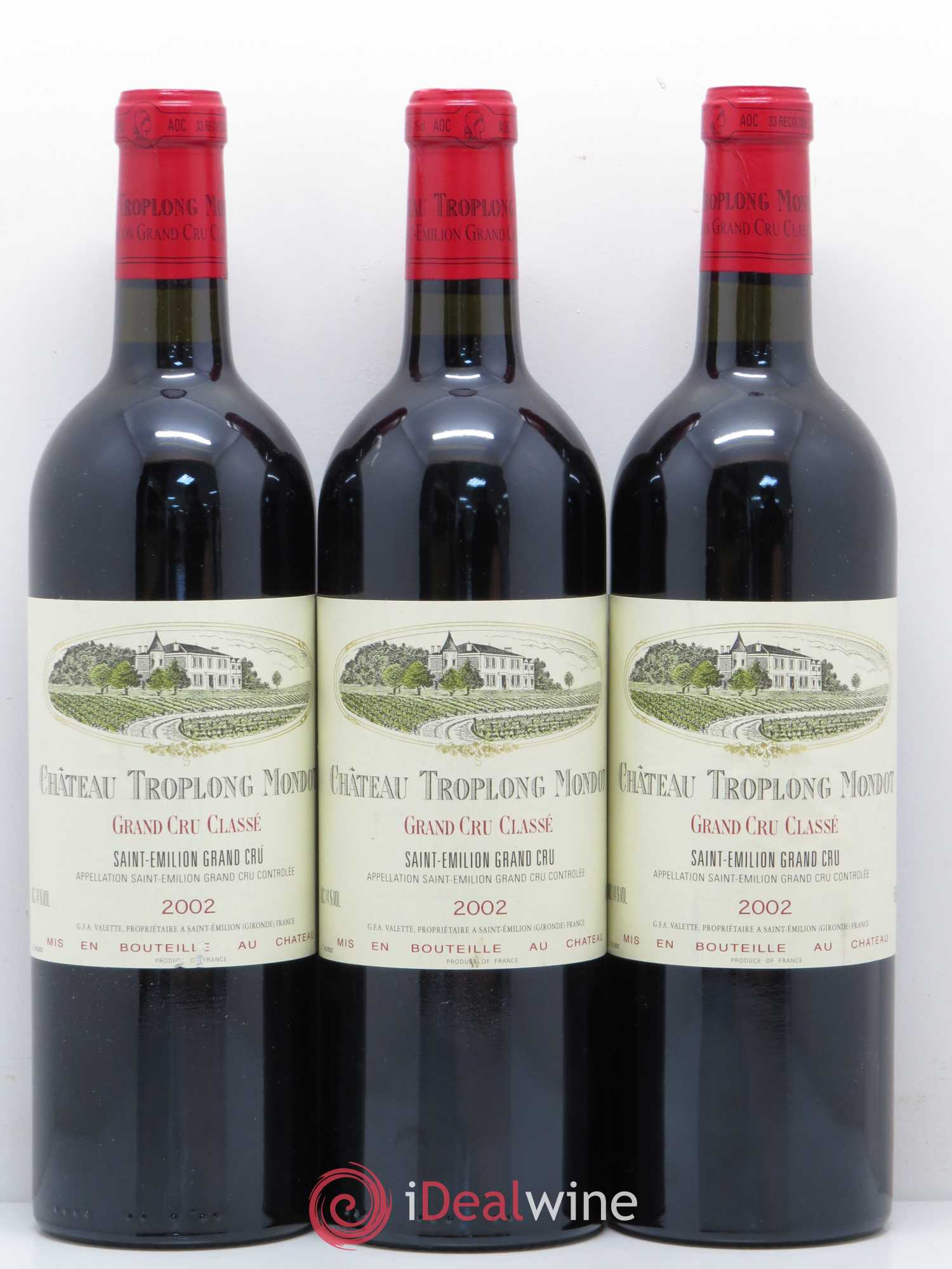 Château Troplong Mondot 1er Grand Cru Classé B 2002 - Lot de 5 bouteilles - 1