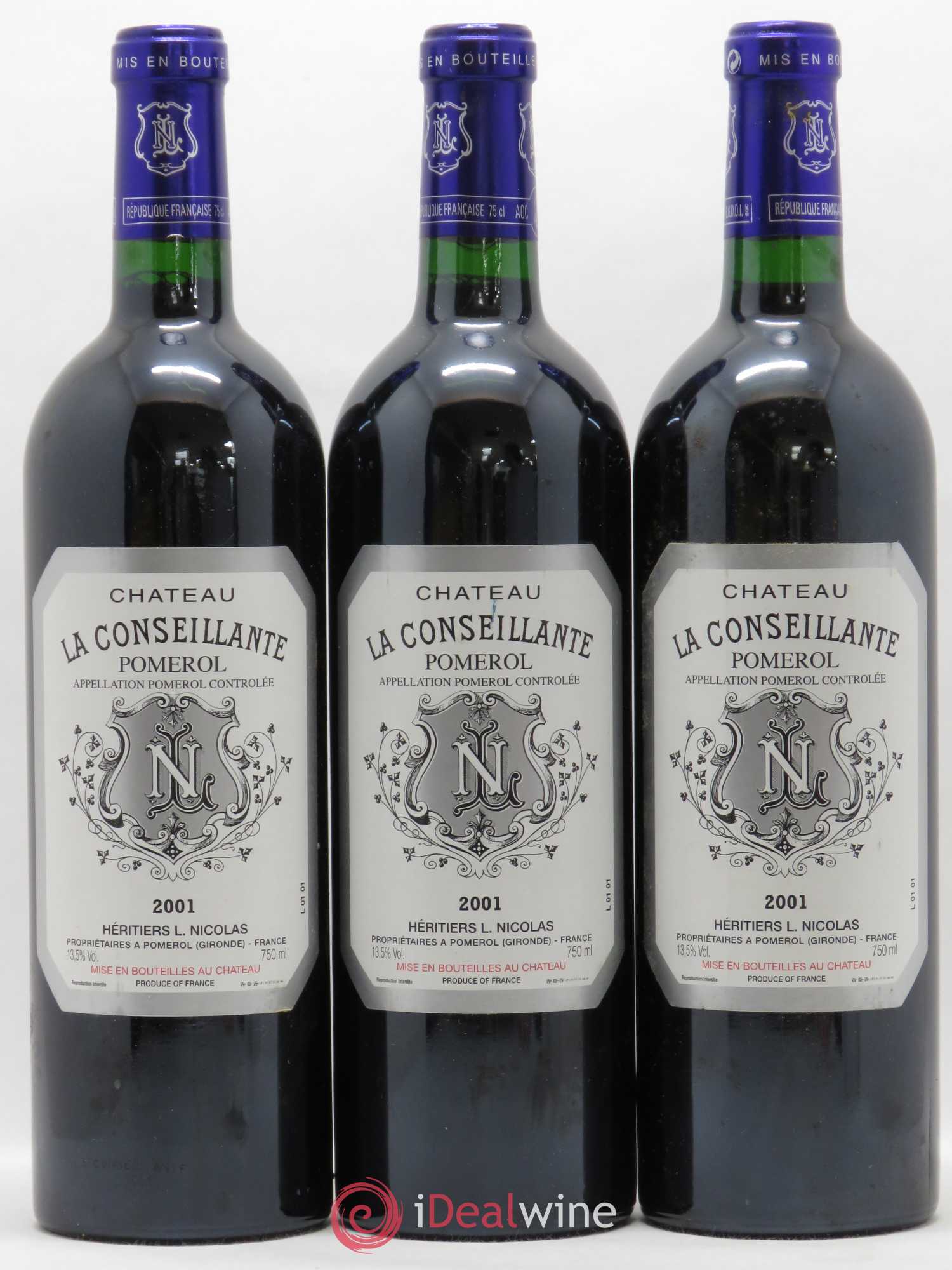 Château la Conseillante 2001 - Lot de 3 bouteilles - 0