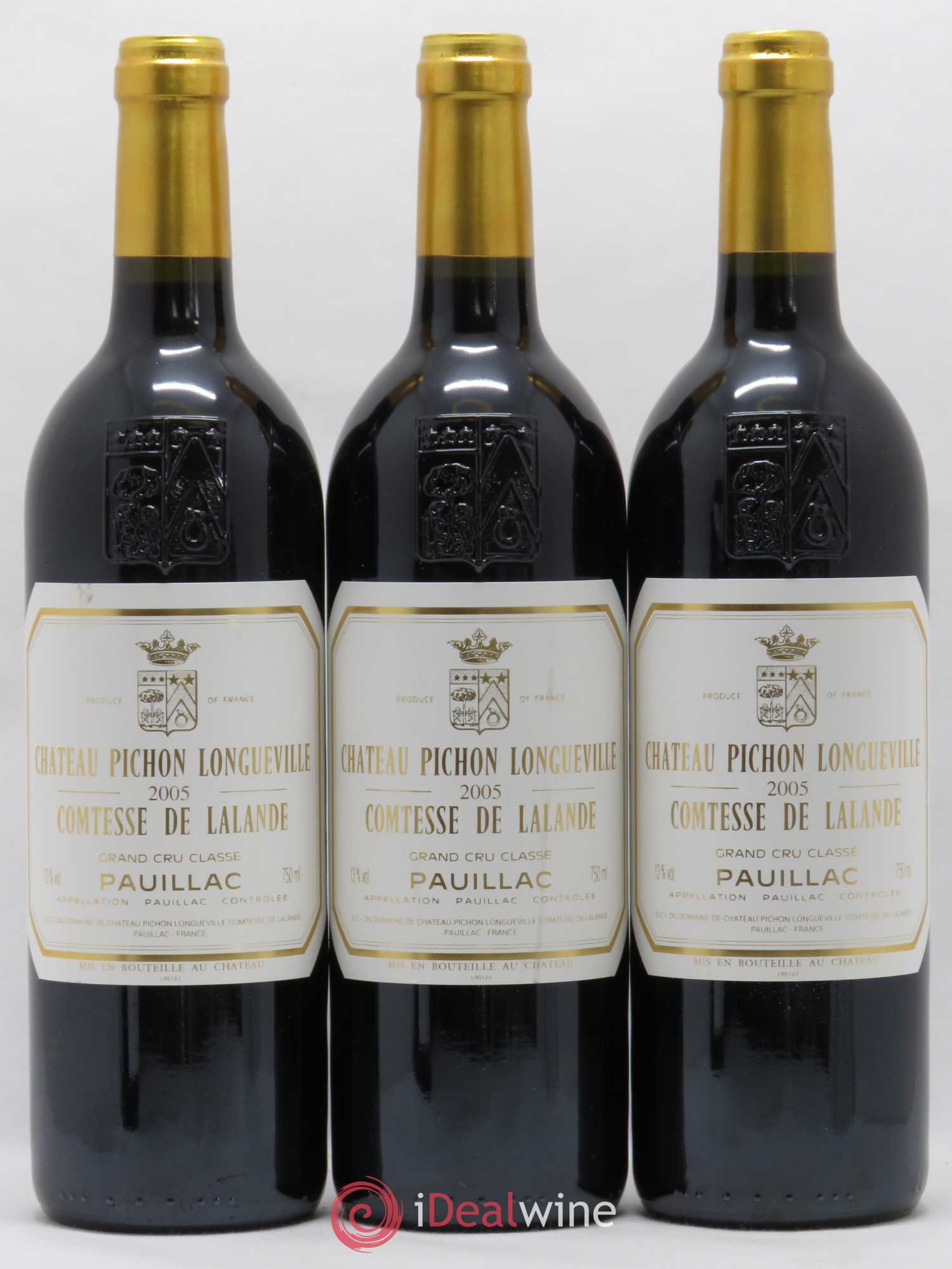 Château Pichon Longueville Comtesse de Lalande 2ème Grand Cru Classé 2005 - Lot de 3 bouteilles - 0