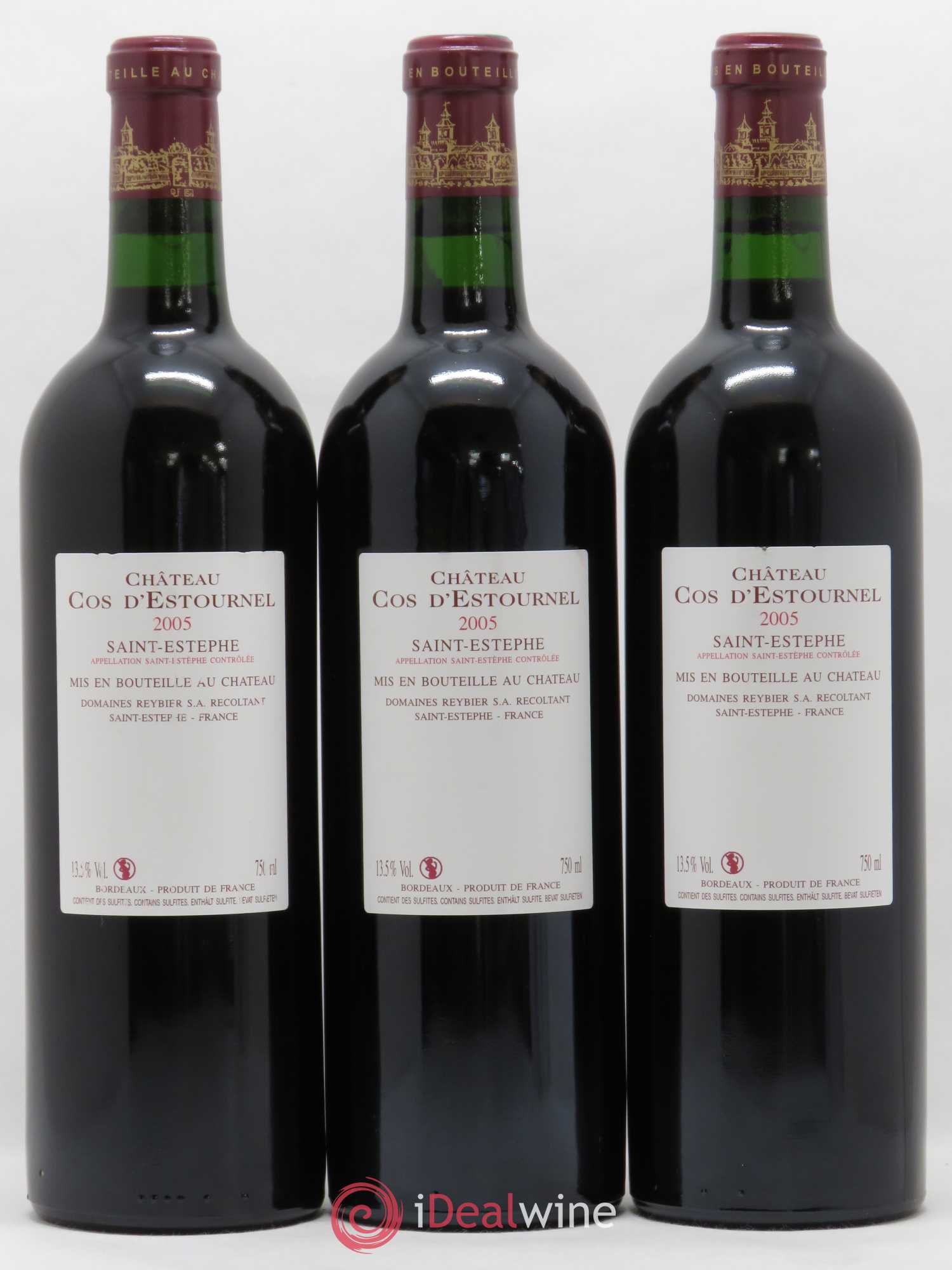 Cos d'Estournel 2ème Grand Cru Classé 2005 - Lot de 3 bouteilles - 1