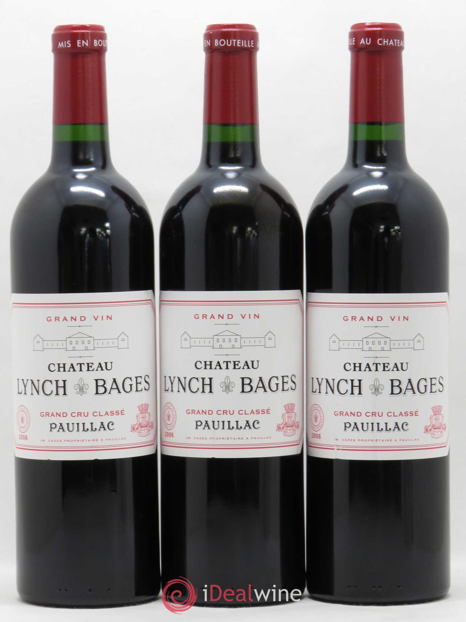 Château Lynch Bages 5ème Grand Cru Classé 2006 - Lot de 3 bouteilles - 0