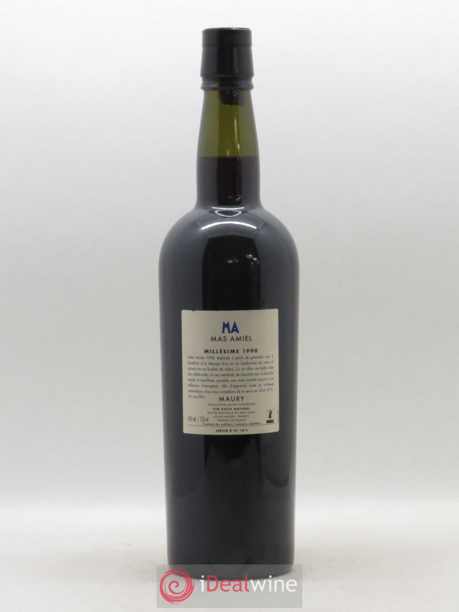 Maury Mas Amiel Vintage 1990 - Lot de 1 bouteille - 1