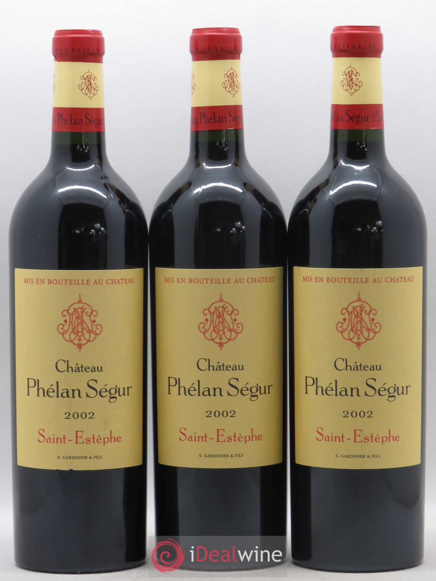 Château Phélan Ségur 2002 - Lot de 3 bouteilles - 0
