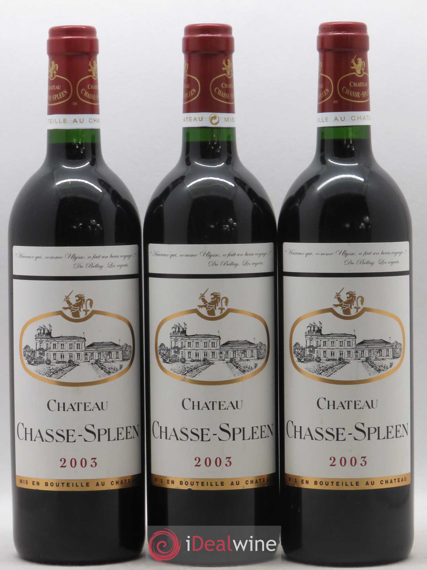 Château Chasse Spleen 2003 - Lot de 3 bouteilles - 0