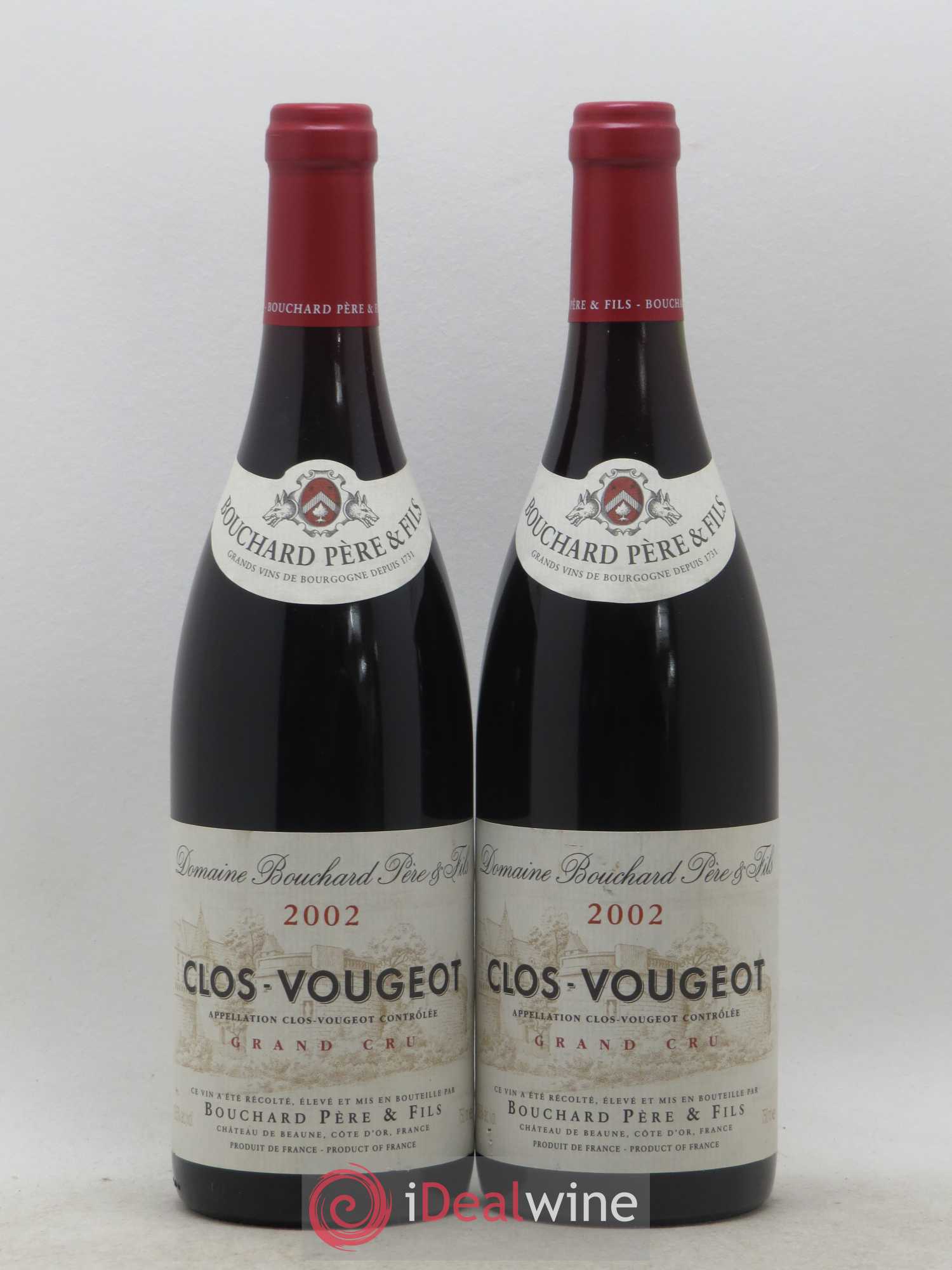 Clos de Vougeot Grand Cru Bouchard Père & Fils 2002 - Lot de 2 bouteilles - 0