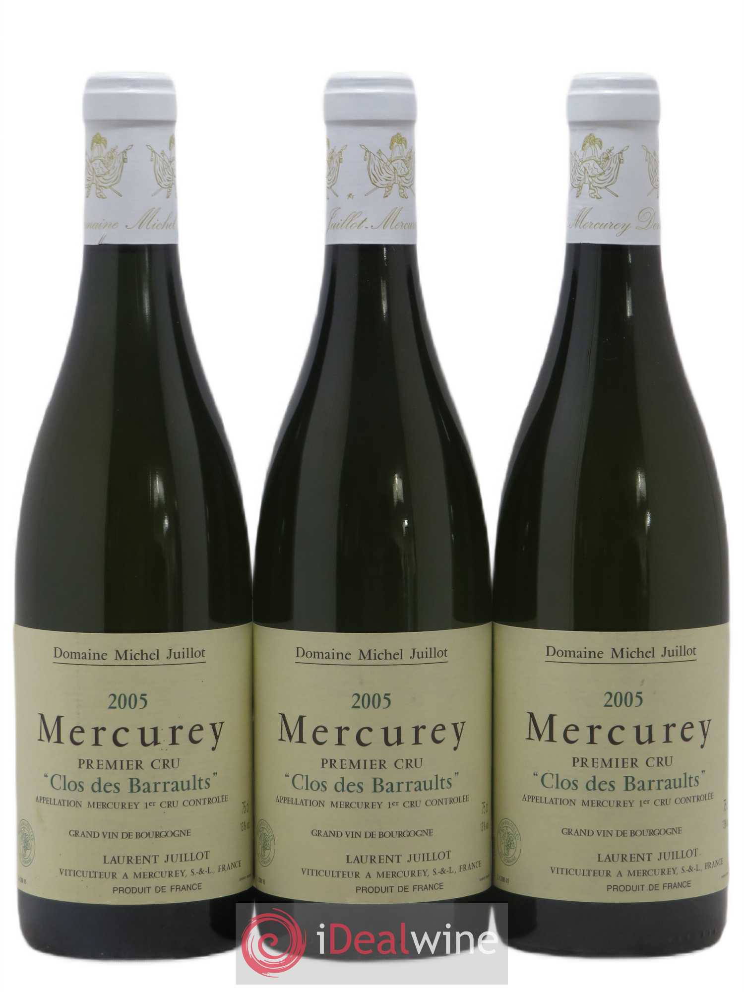 Mercurey 1er Cru Clos des Barraults Michel Juillot (Domaine) 2005 - Lot de 3 bouteilles - 0