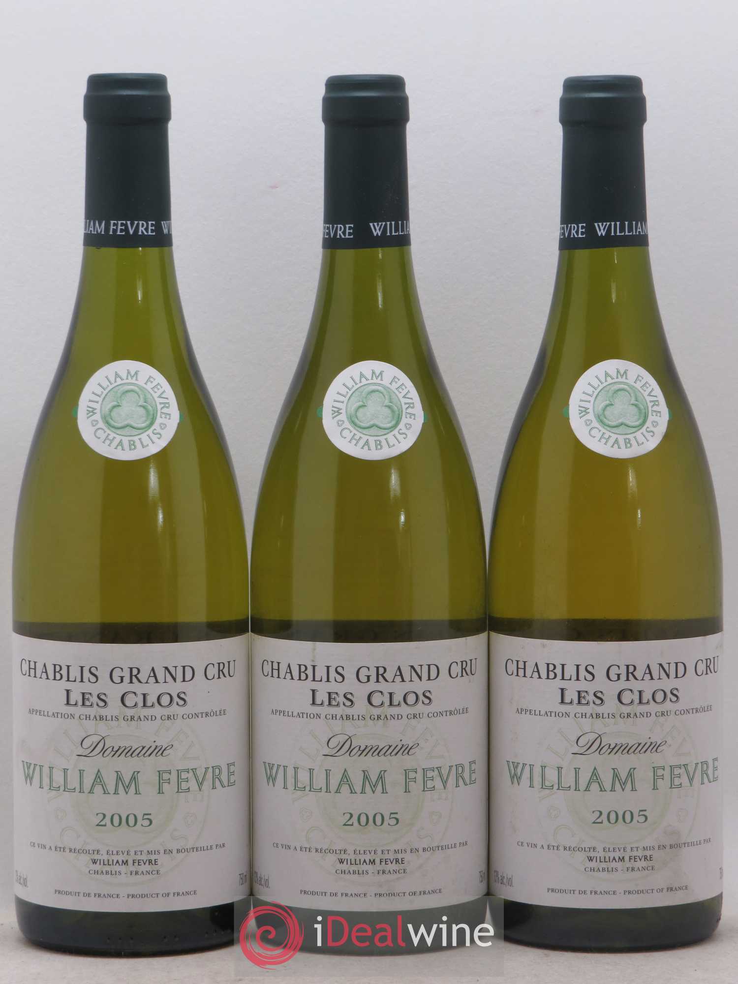 Chablis Grand Cru Les Clos William Fèvre 2005 - Lot de 3 bouteilles - 0