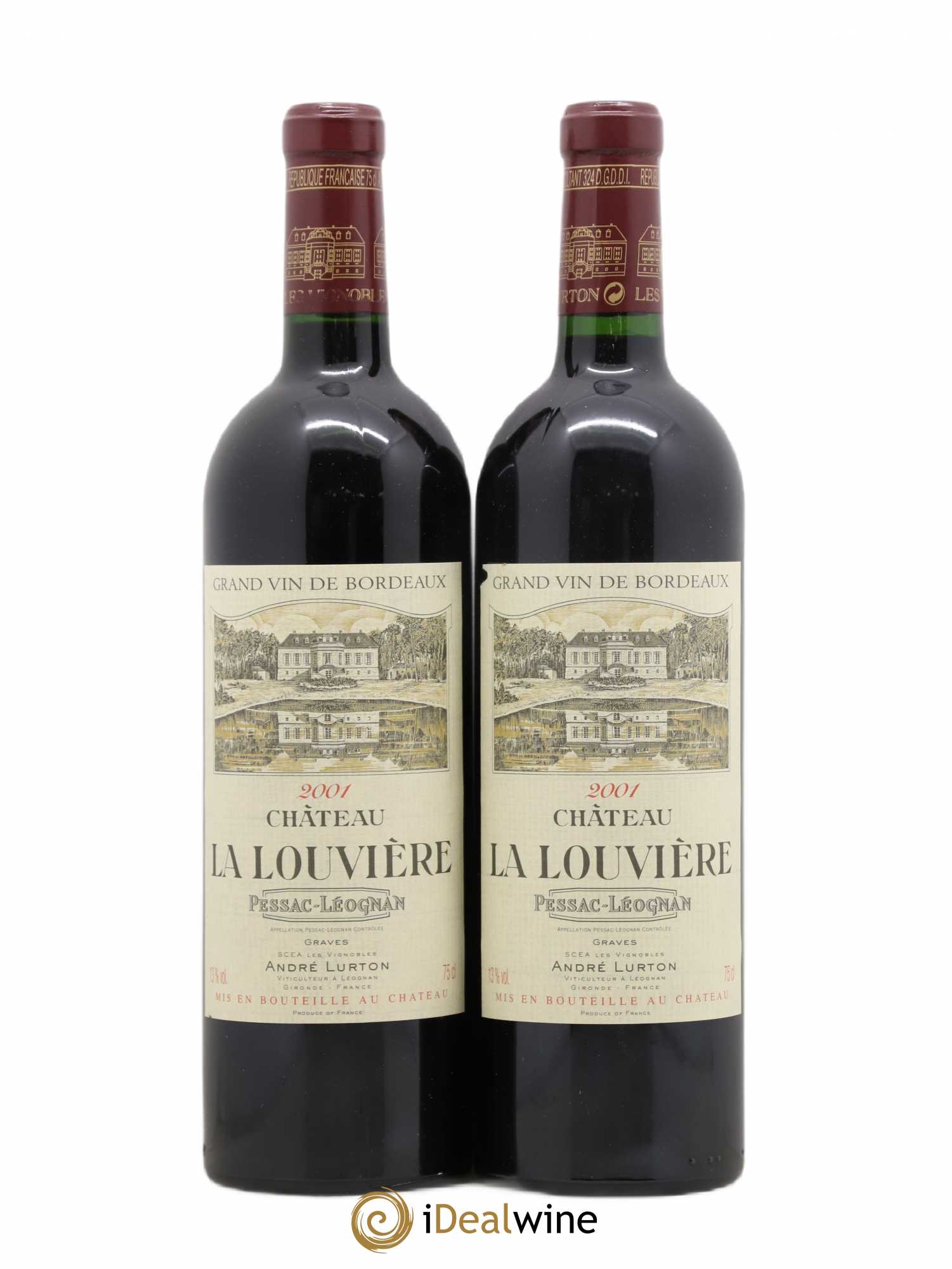 Château la Louvière 2001 - Lot de 2 bouteilles - 0