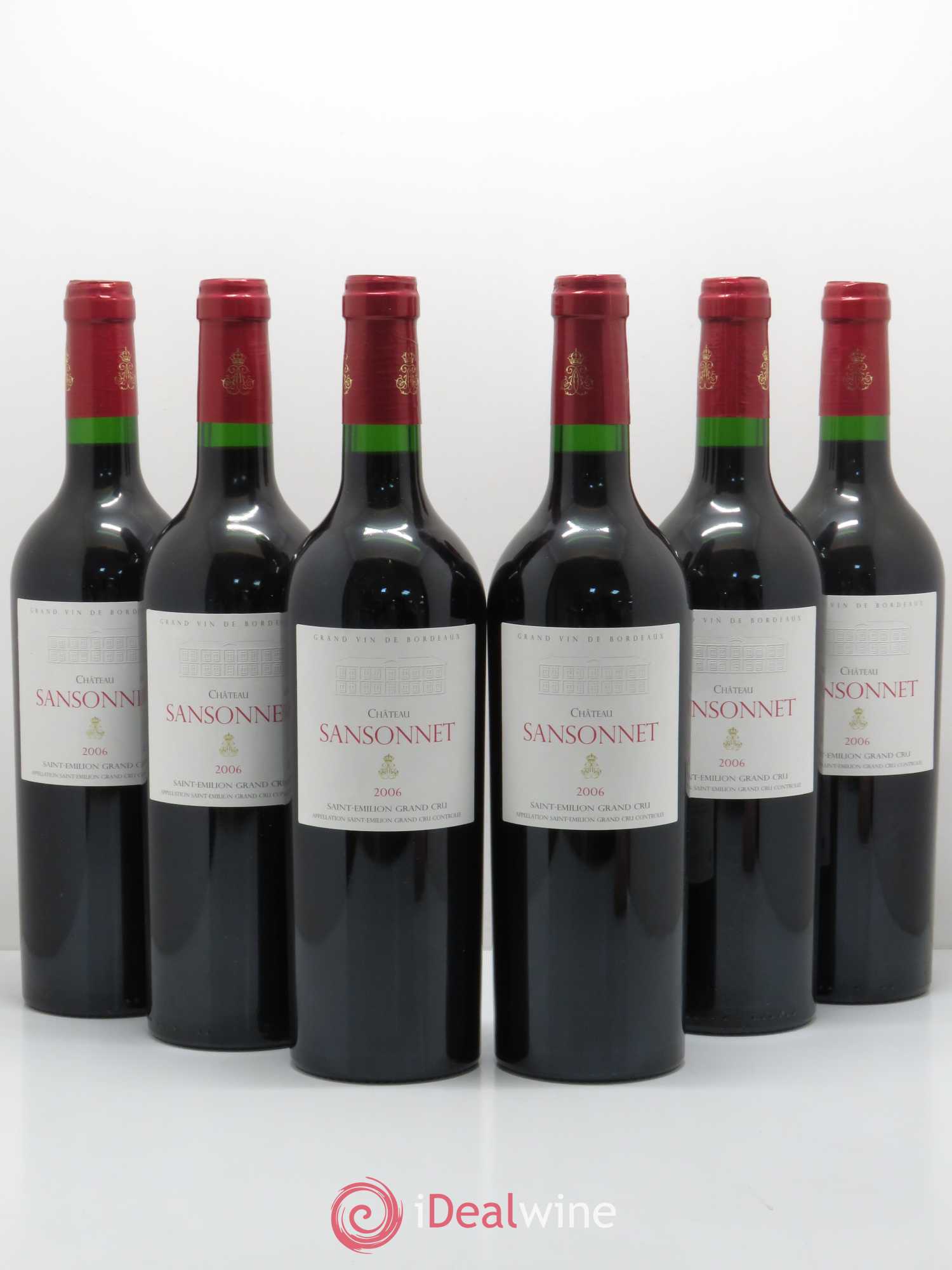 Château Sansonnet Grand Cru Classé 2006 - Lot de 6 bouteilles - 0