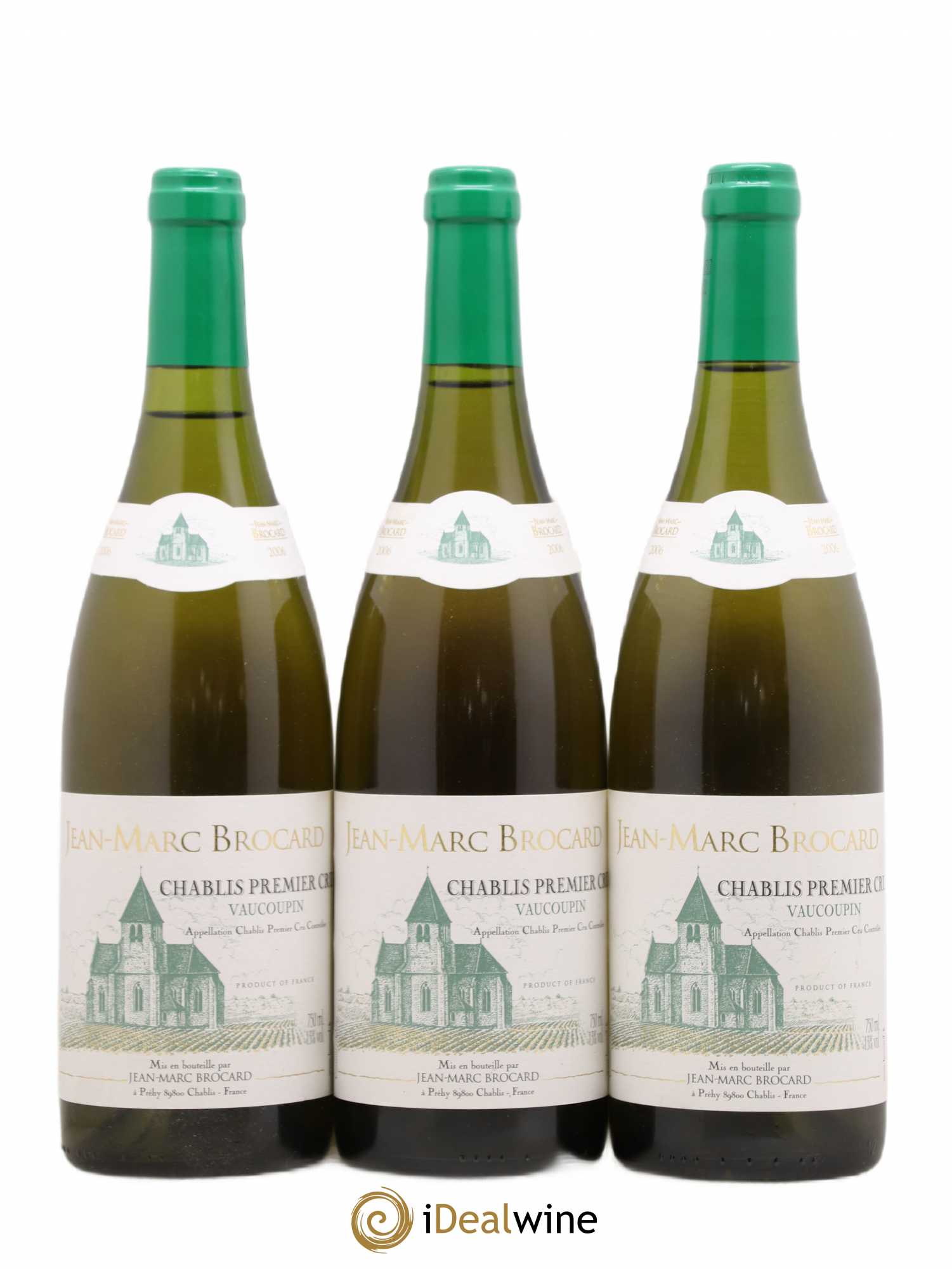 Chablis 1er Cru Vaucoupin Domaine Brocard 2006 - Posten von 3 Flaschen - 0