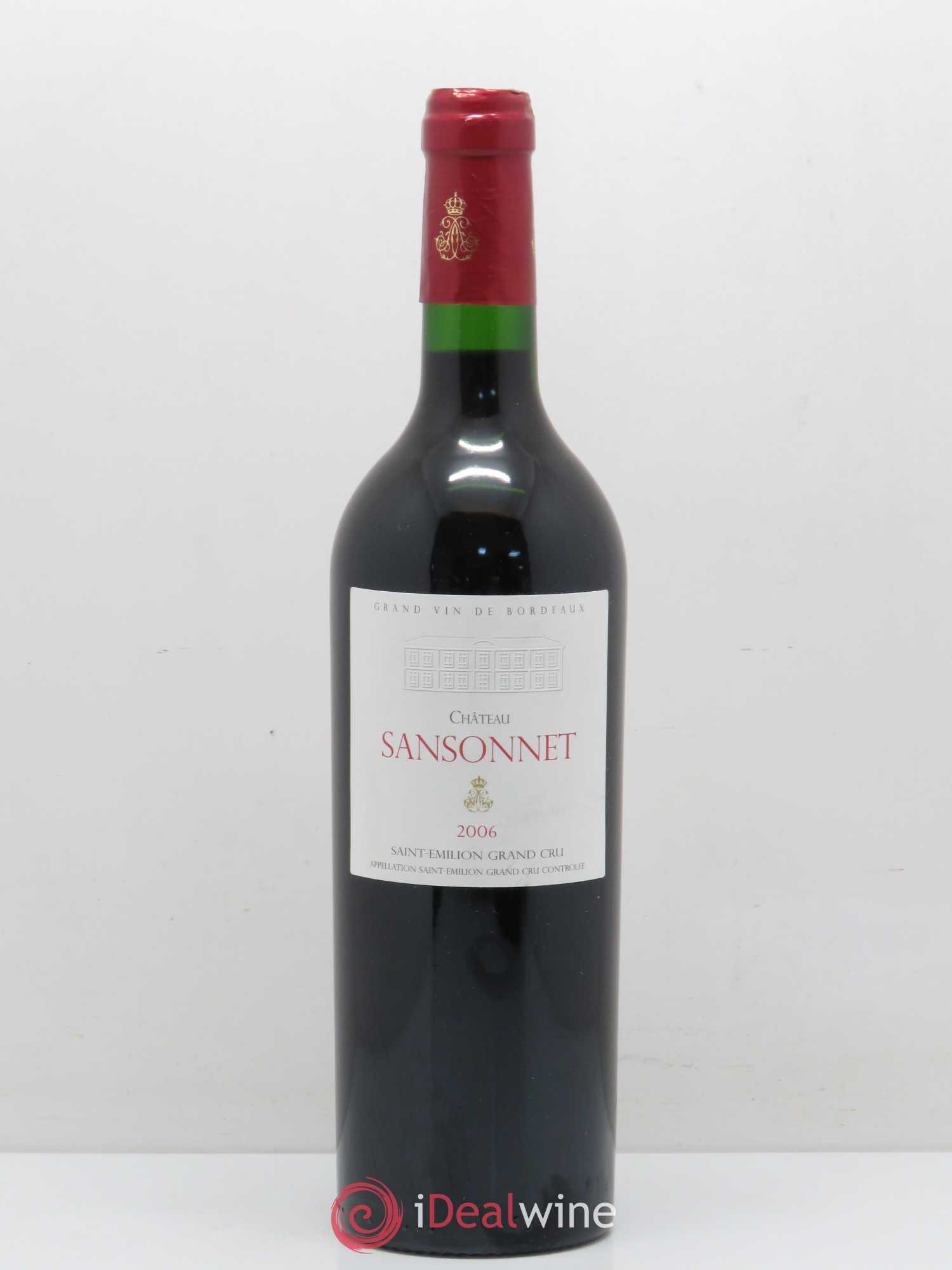 Château Sansonnet Grand Cru Classé 2006 - Lot de 1 bouteille - 0