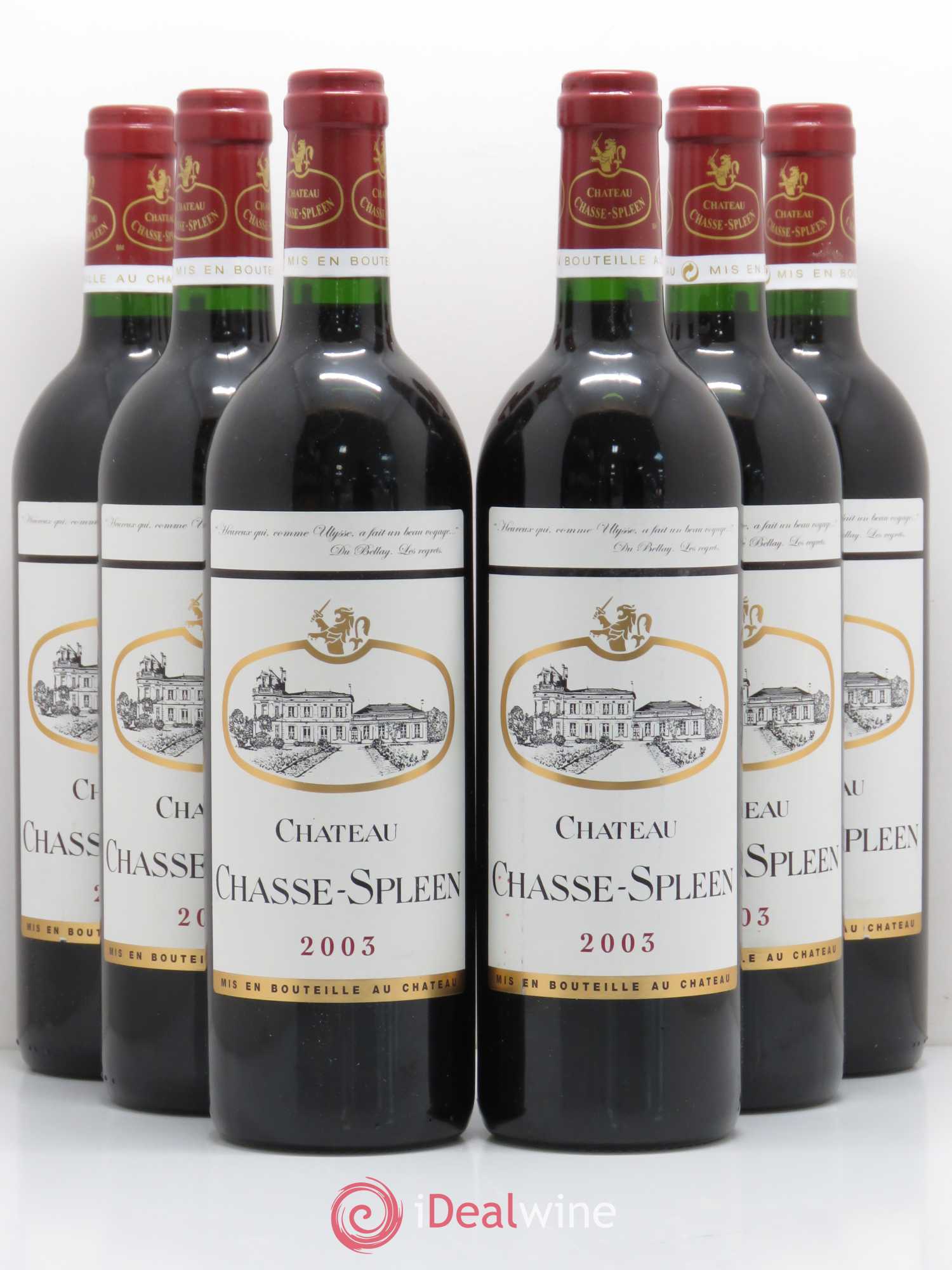 Château Chasse Spleen 2003 - Lot de 6 bouteilles - 0