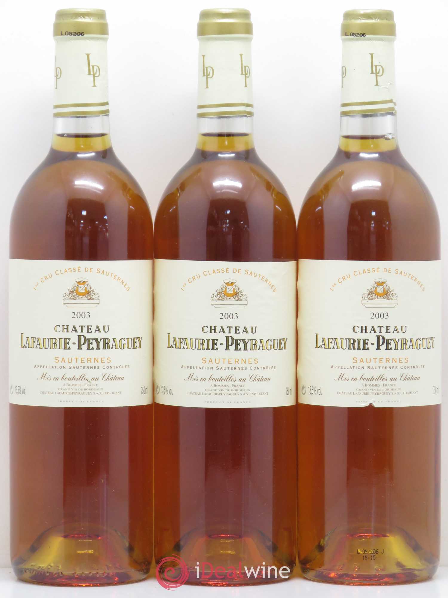 Château Lafaurie-Peyraguey 1er Grand Cru Classé 2003 - Lotto di 6 bottiglie - 2