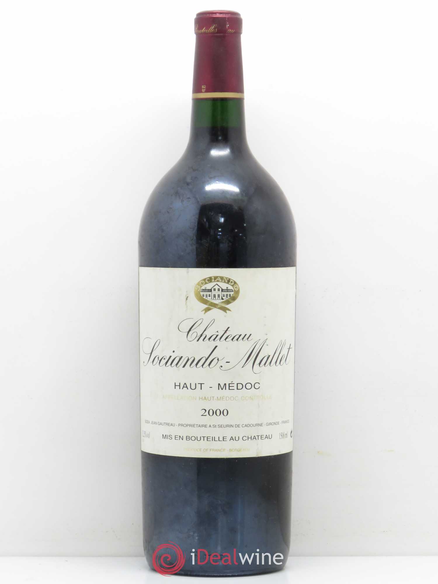 Château Sociando Mallet 2000 - Lot de 1 magnum - 0