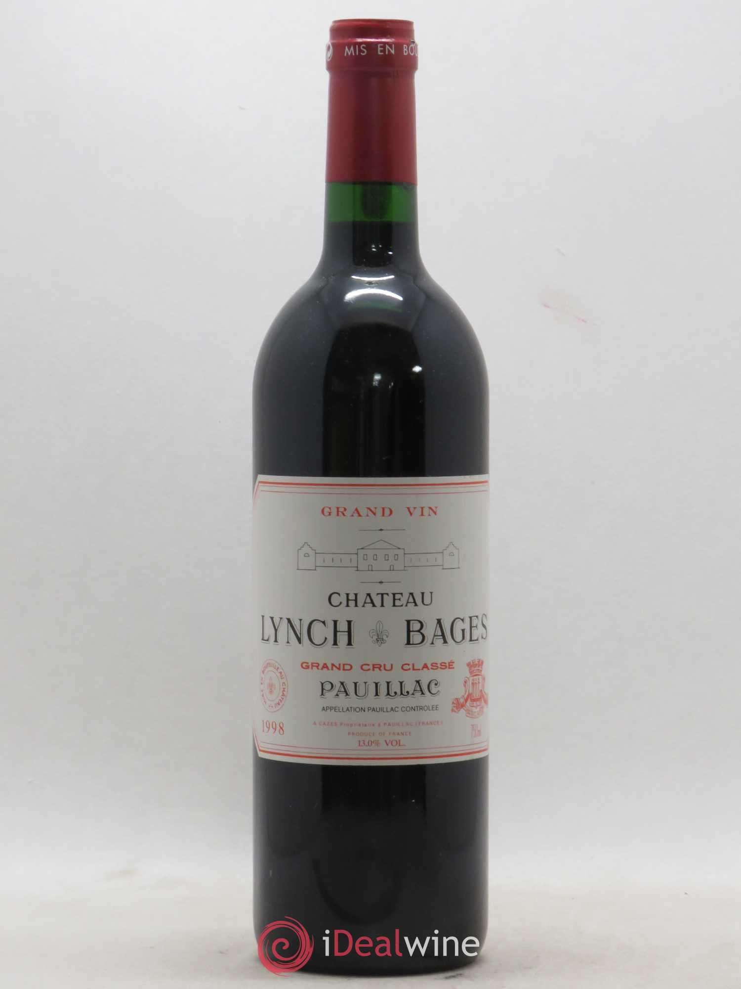 Château Lynch Bages 5ème Grand Cru Classé 1998 - Lot de 1 bouteille - 0