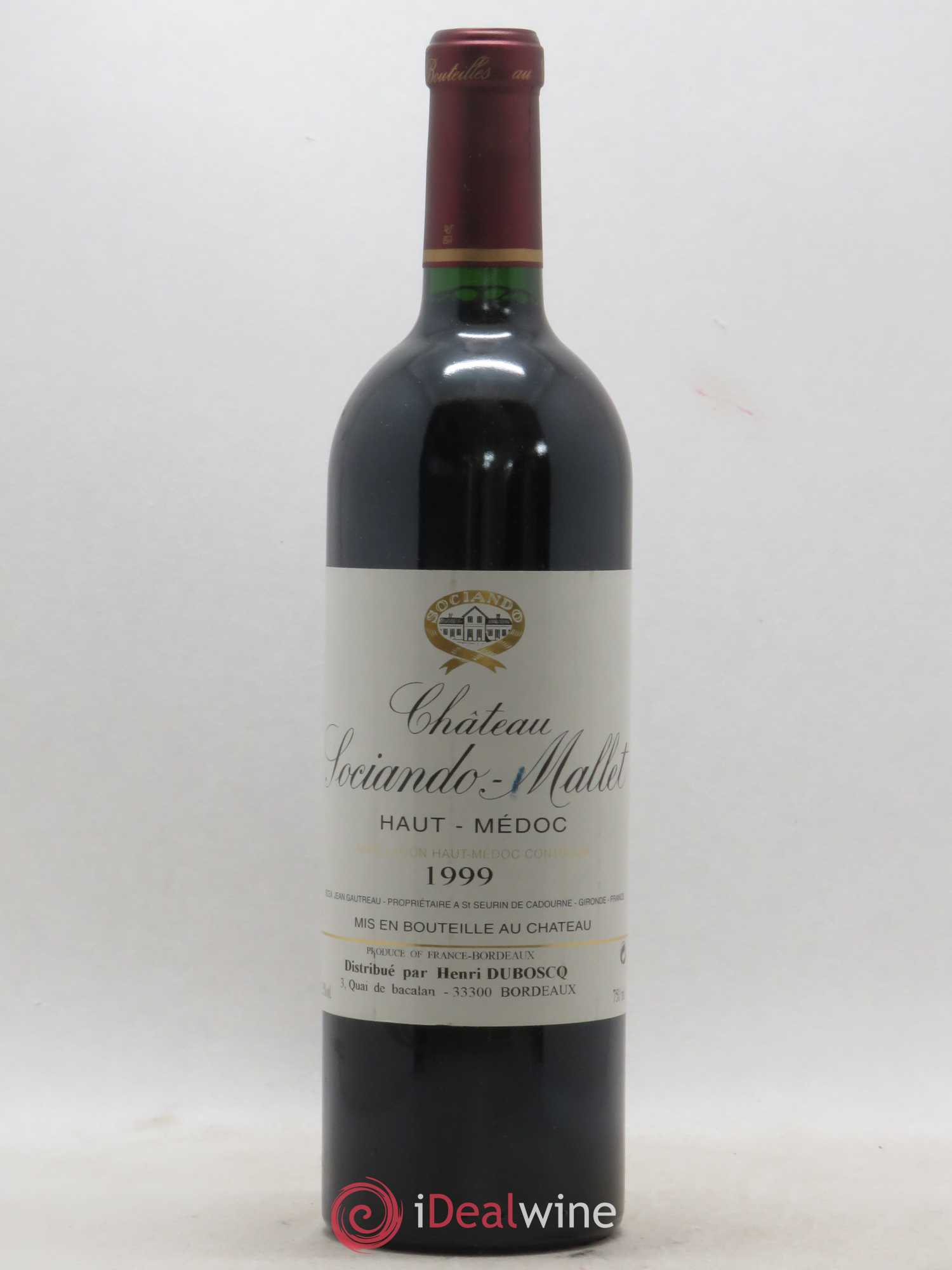 Château Sociando Mallet 1999 - Lot de 1 bouteille - 0