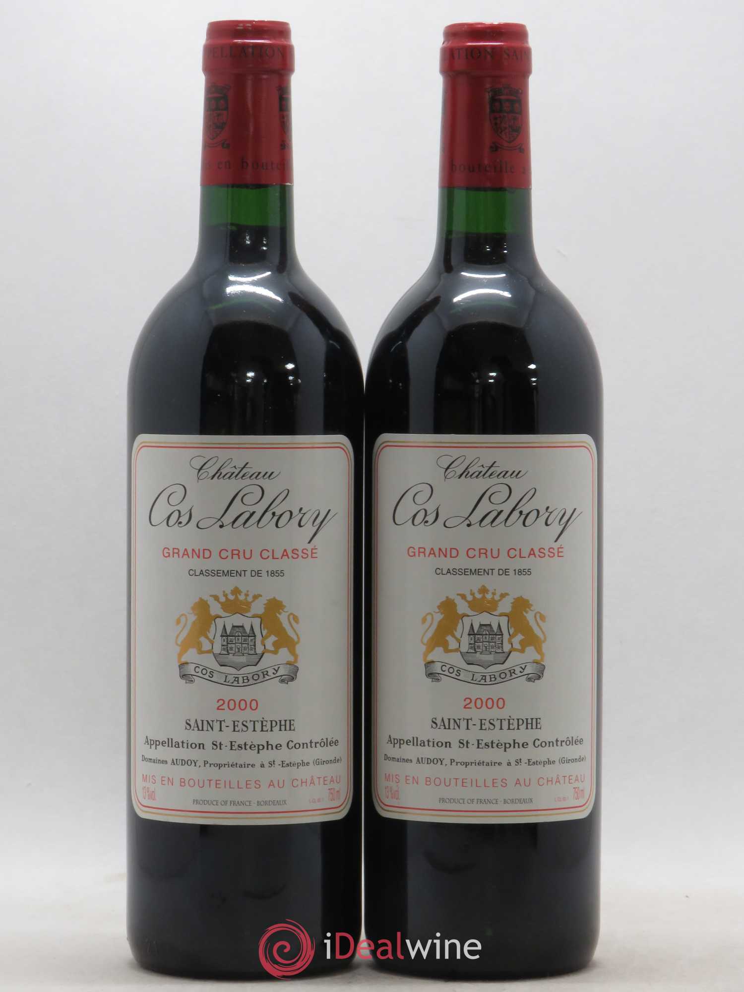 Château Cos Labory 5ème Grand Cru Classé 2000 - Lot de 2 bouteilles - 0