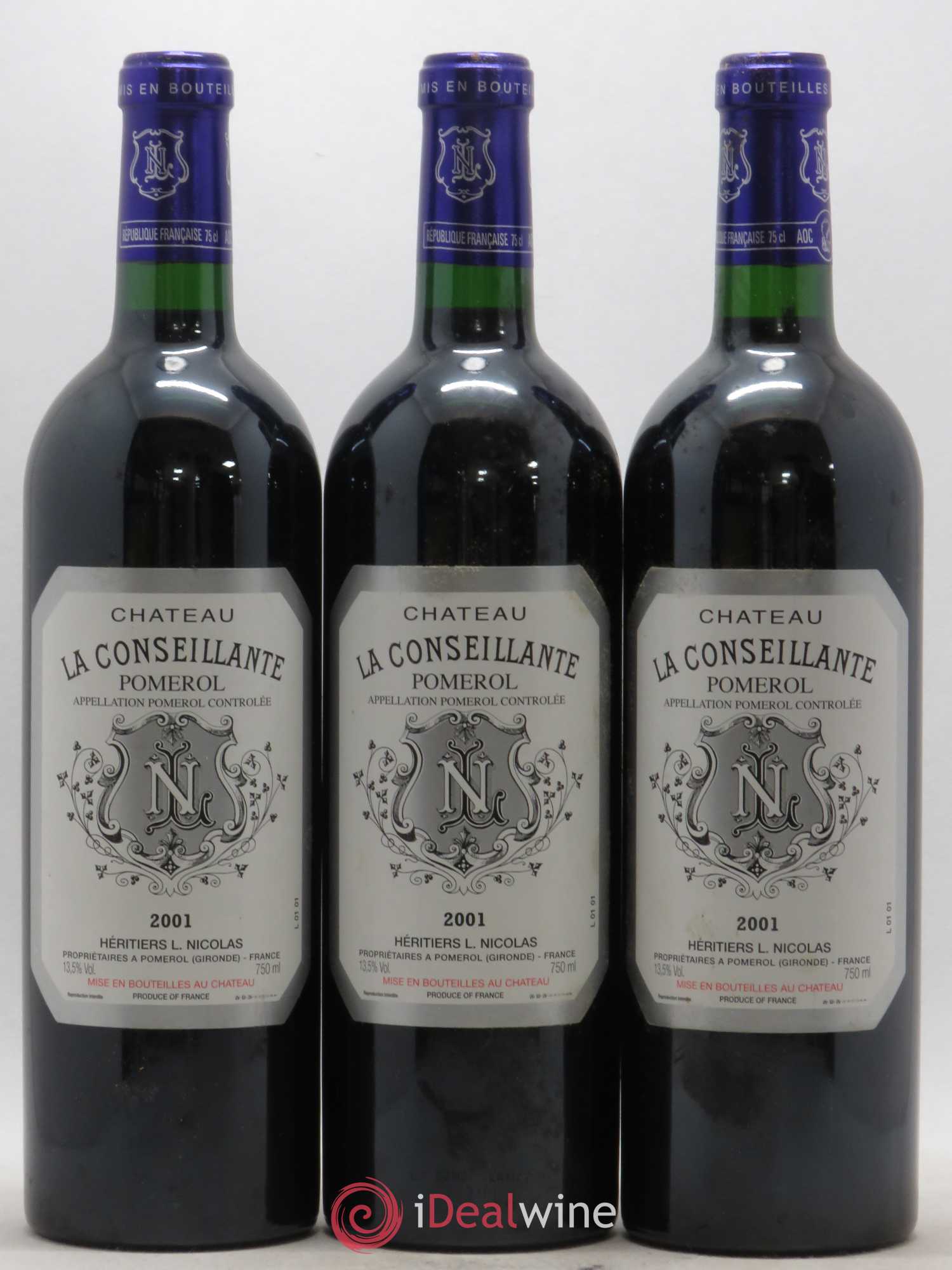 Château la Conseillante 2001 - Lot de 3 bouteilles - 0