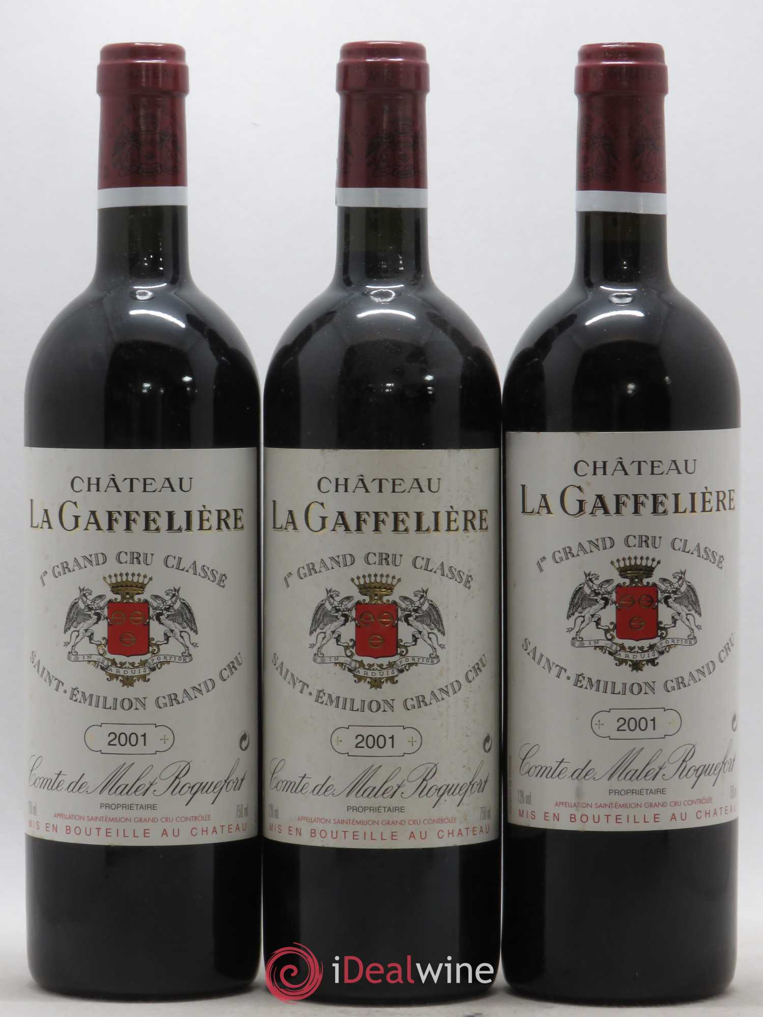 Château la Gaffelière 1er Grand Cru Classé B 2001 - Lot de 3 bouteilles - 0