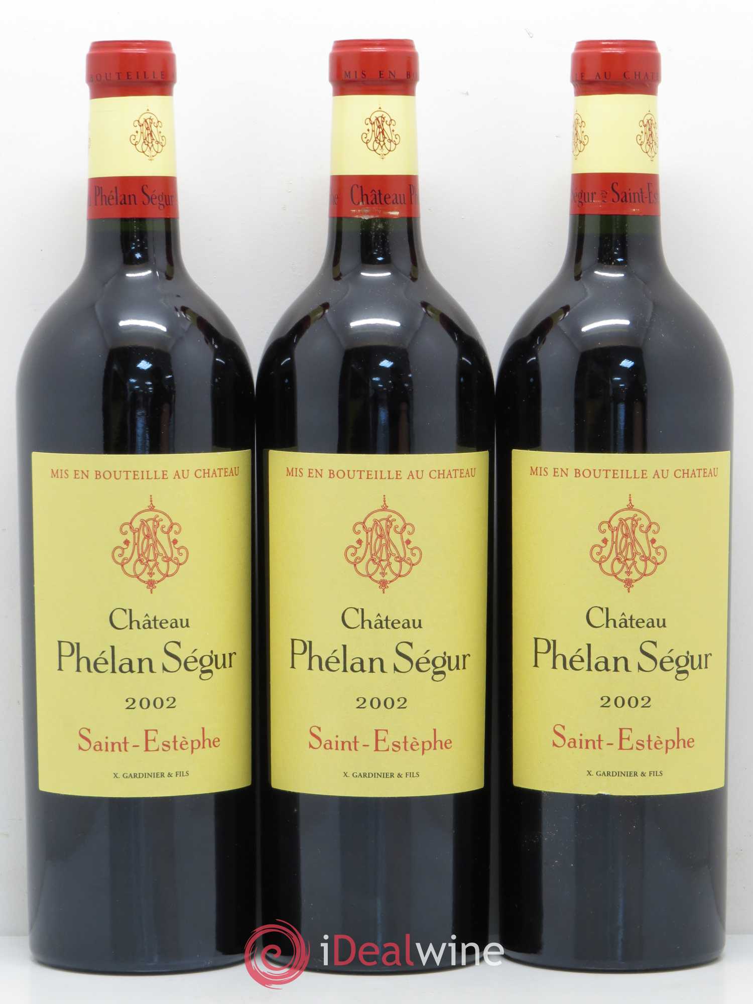 Château Phélan Ségur 2002 - Lot de 3 bouteilles - 0