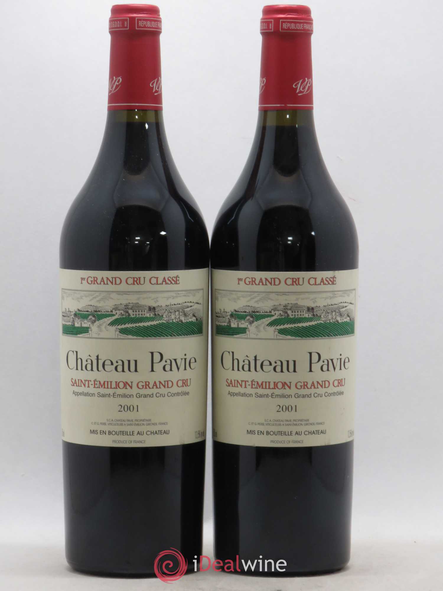Château Pavie 1er Grand Cru Classé A 2001 - Lot de 2 bouteilles - 0
