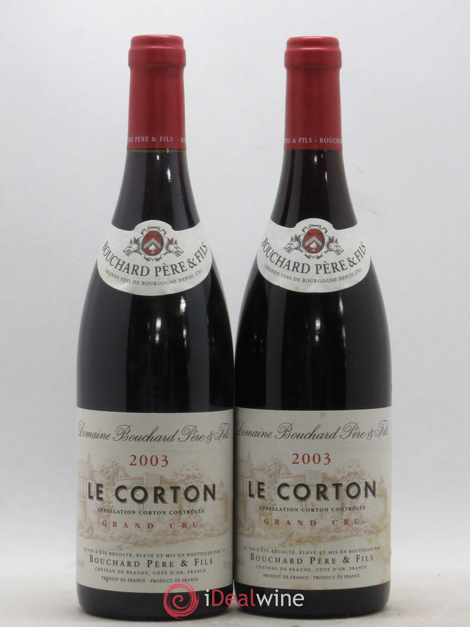 Corton Grand Cru Le Corton Bouchard Père & Fils 2003 - Lot de 2 bouteilles - 0