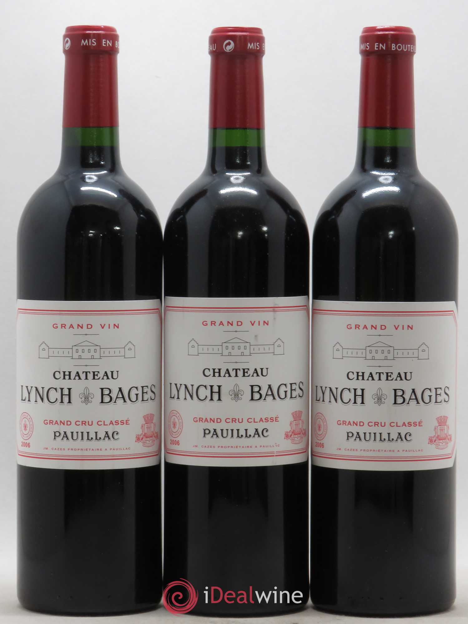 Château Lynch Bages 5ème Grand Cru Classé 2006 - Lot de 3 bouteilles - 0
