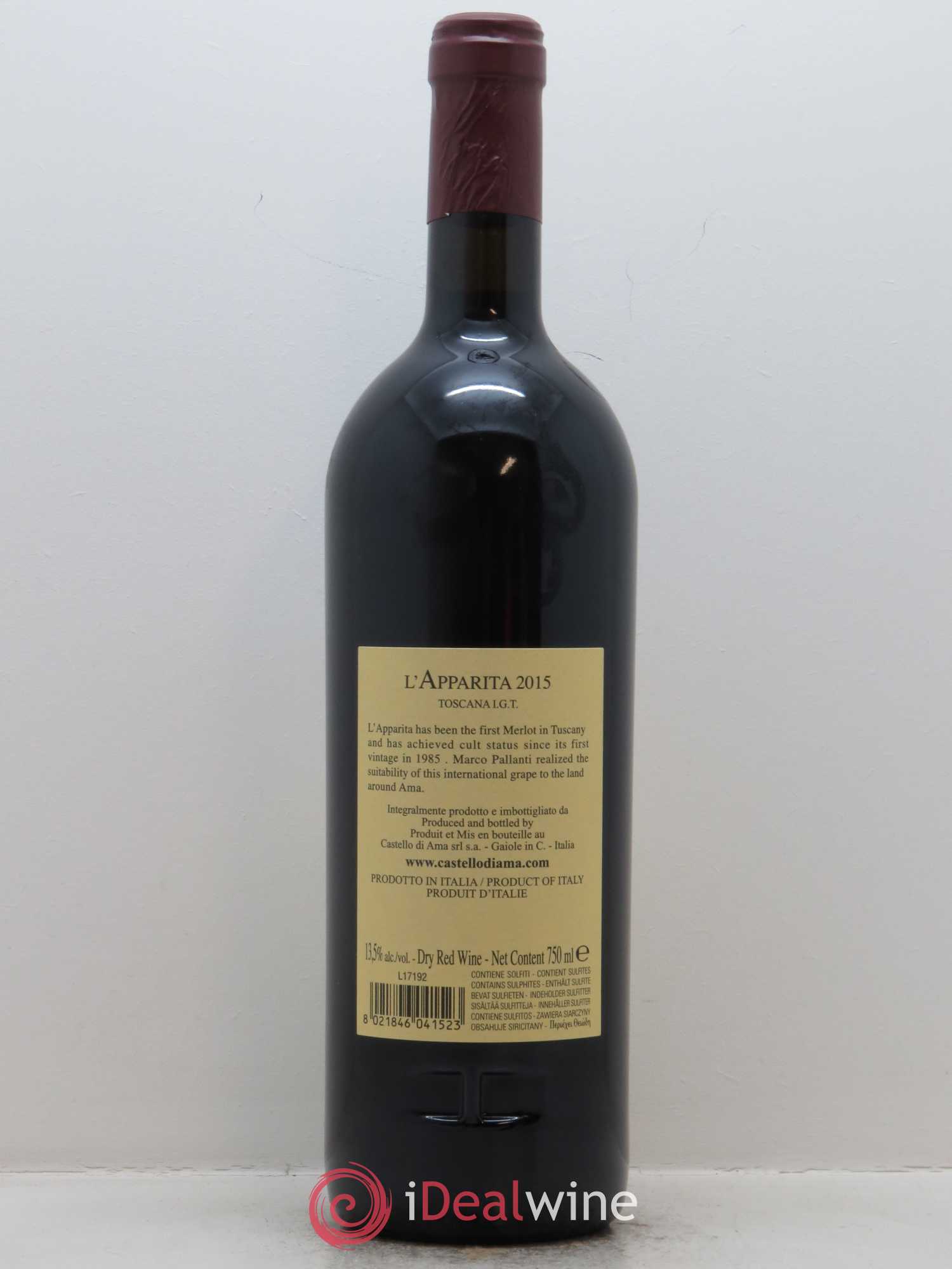 Toscana IGT Castello di Ama L'Apparita 2015 - Lot de 1 bouteille - 1