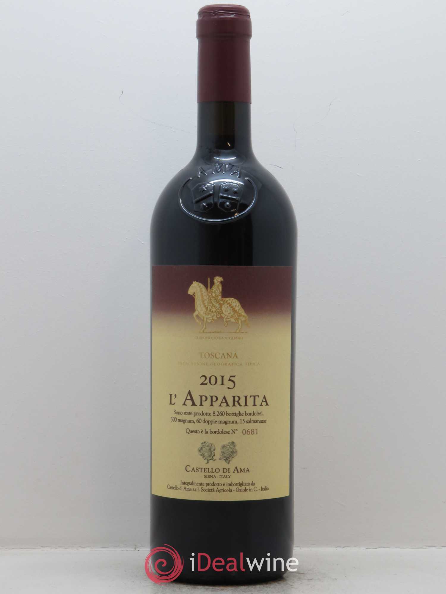 Toscana IGT Castello di Ama L'Apparita 2015 - Lot de 1 bouteille - 0