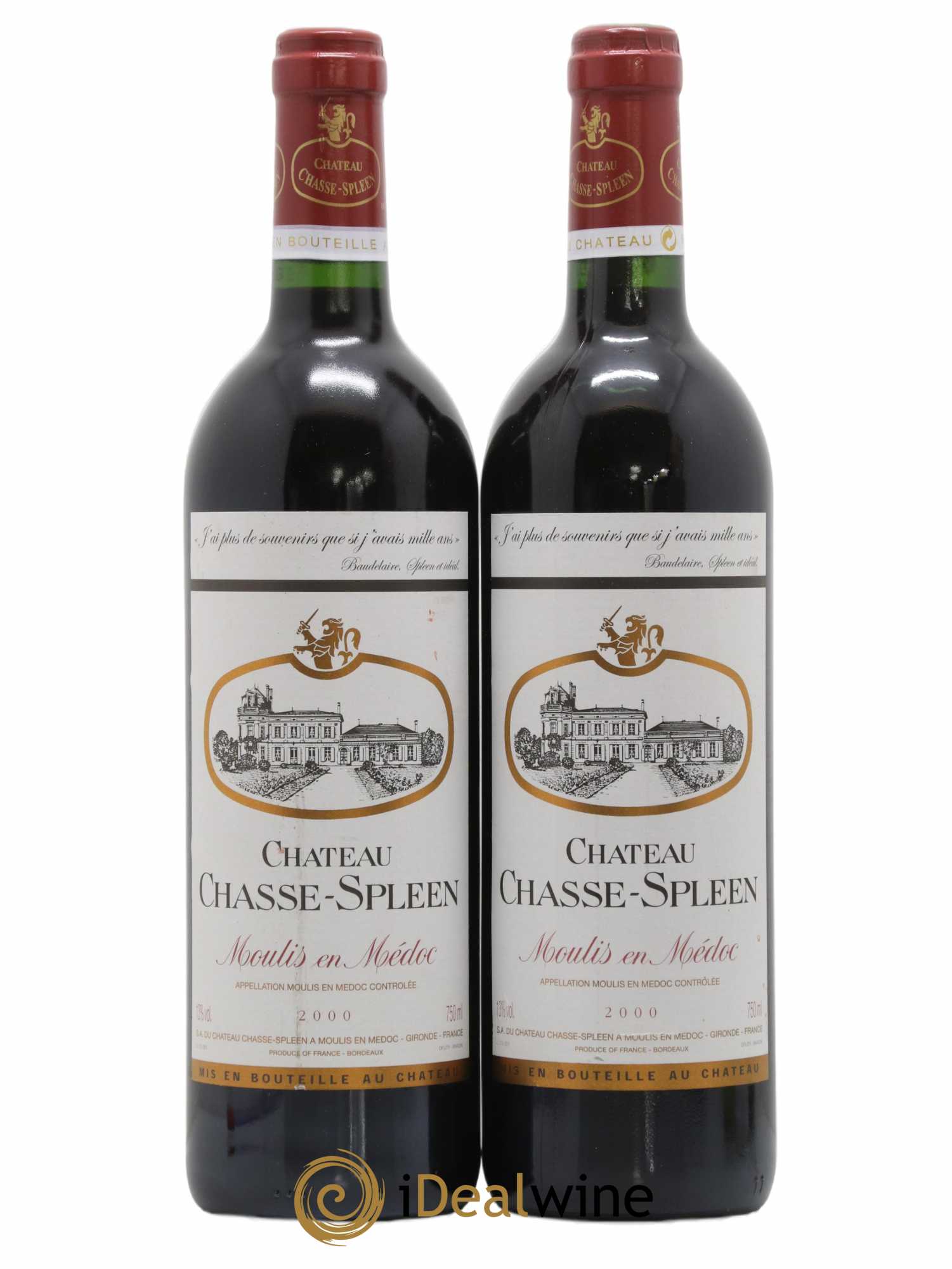 Château Chasse Spleen 2000 - Lot de 2 bouteilles - 0