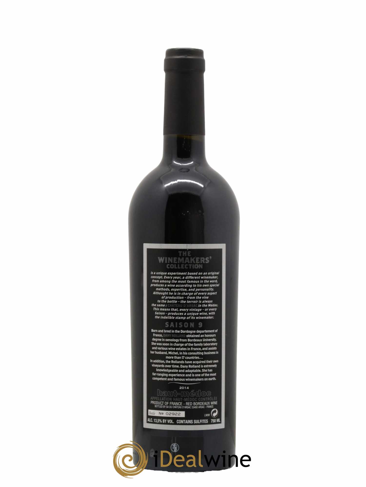 Haut Médoc The Winemakers' Collection Cuvee N°9 Dany Rolland Chateau D'Arsac 2014 - Lot de 1 bouteille - 1