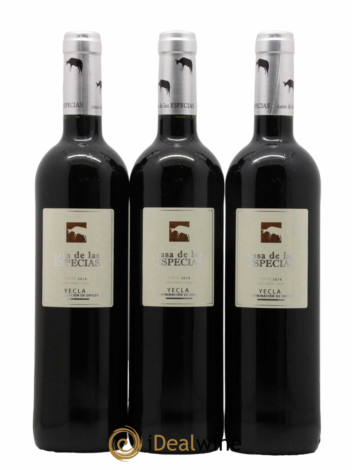 Yecla Petit Verdot Syrah Tinto Espagne Casa De Las Especias 2016 - Lot de 3 bouteilles - 0