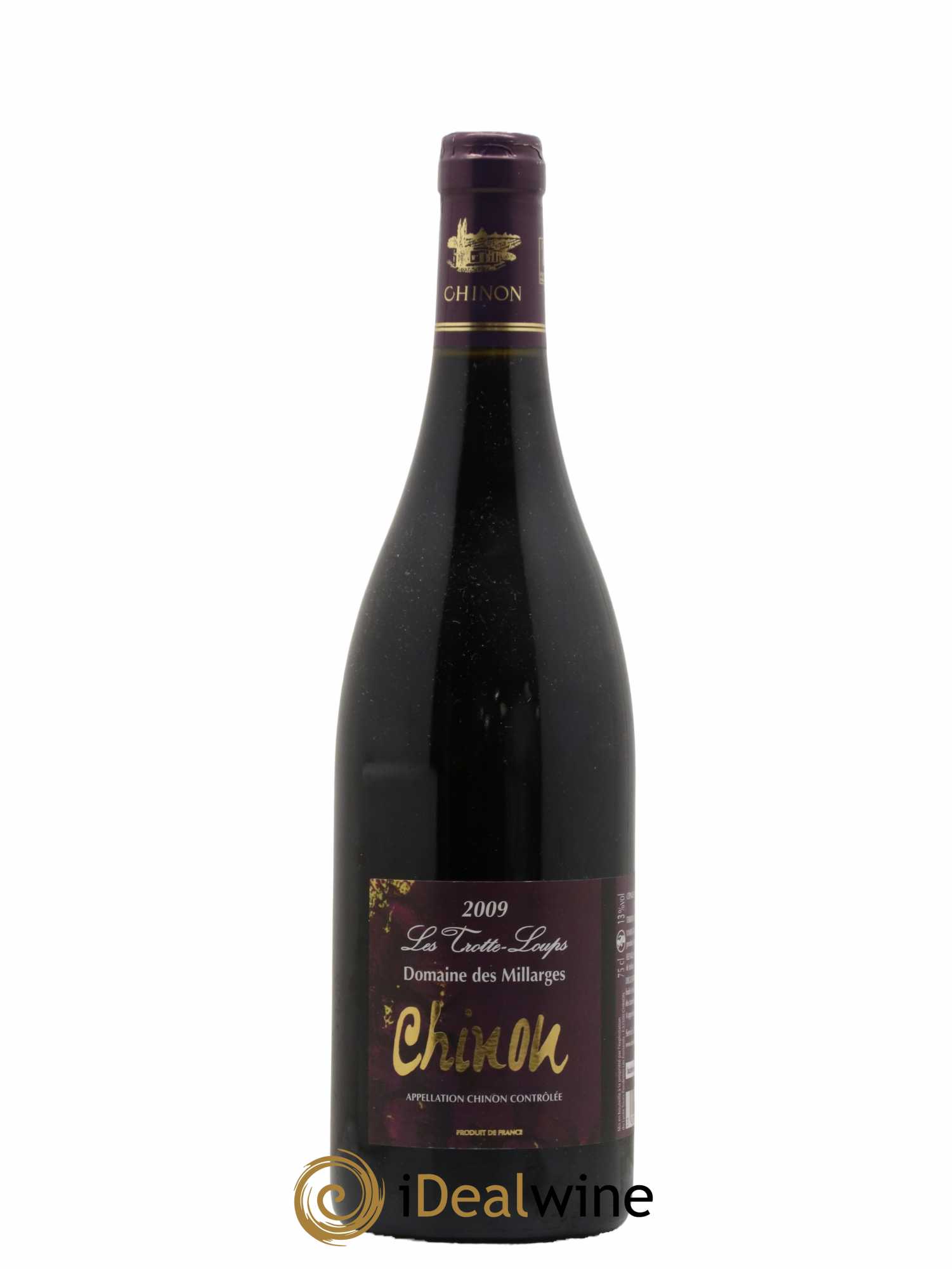 Chinon Les Trottes Loups Domaine Des Millarges 2009 - Lot de 1 bouteille - 0